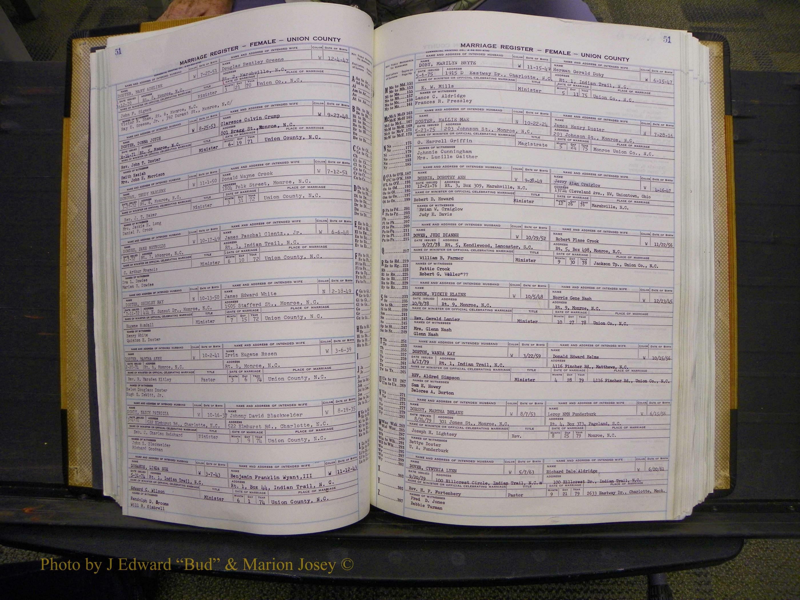 Union Co, NC Marriages Female Index, A-Z, 1966-1979 (68).JPG