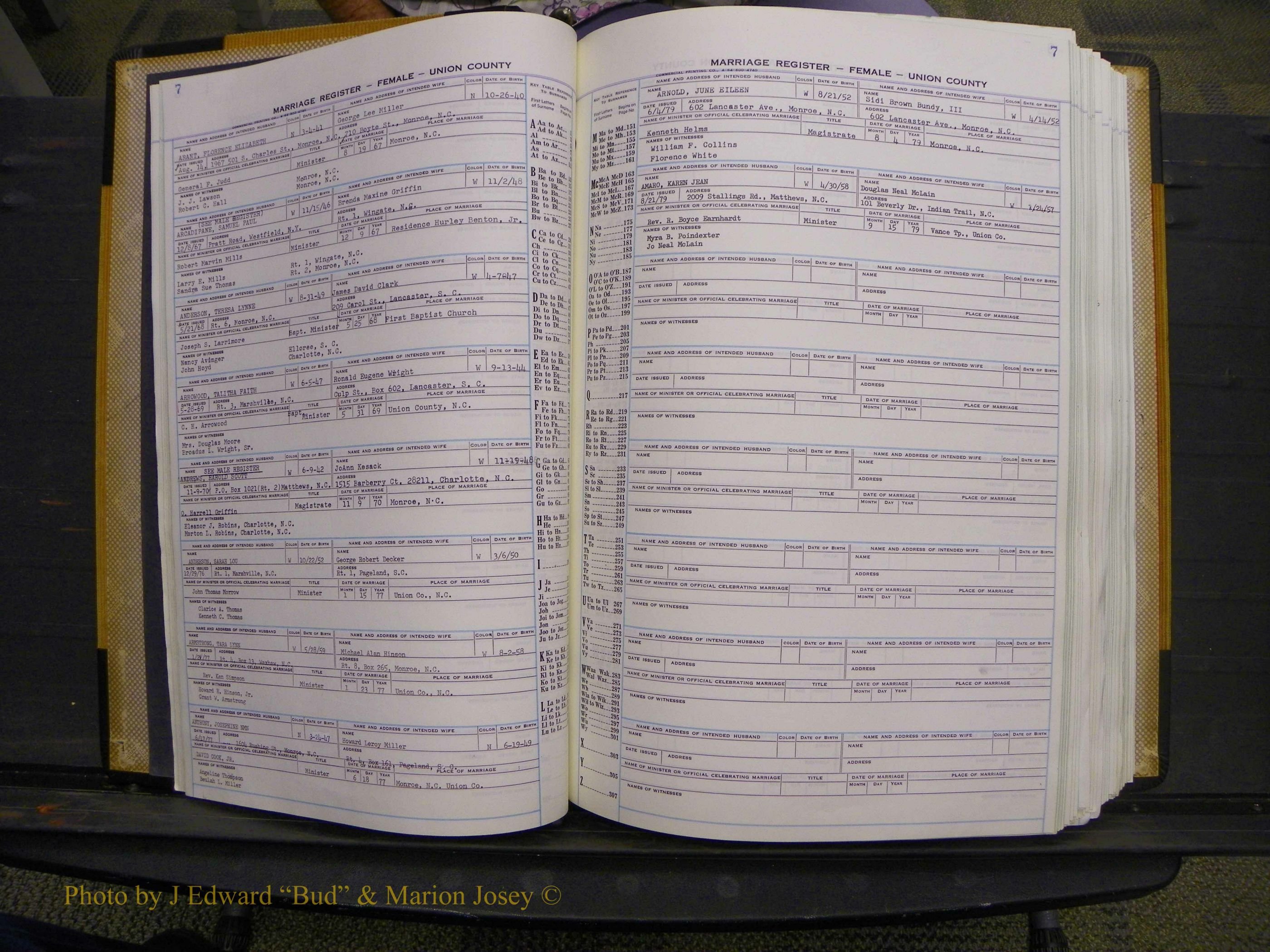 Union Co, NC Marriages Female Index, A-Z, 1966-1979 (7).JPG