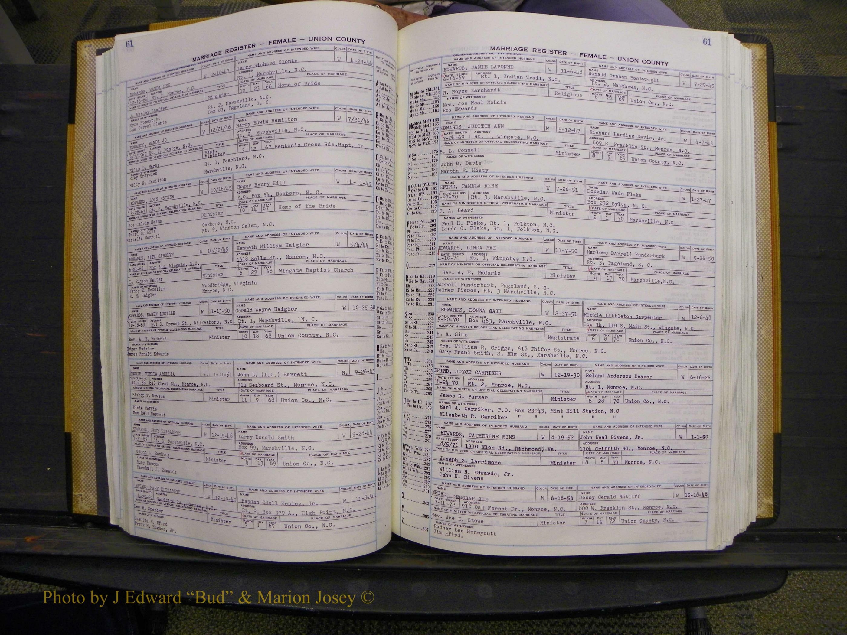 Union Co, NC Marriages Female Index, A-Z, 1966-1979 (74).JPG