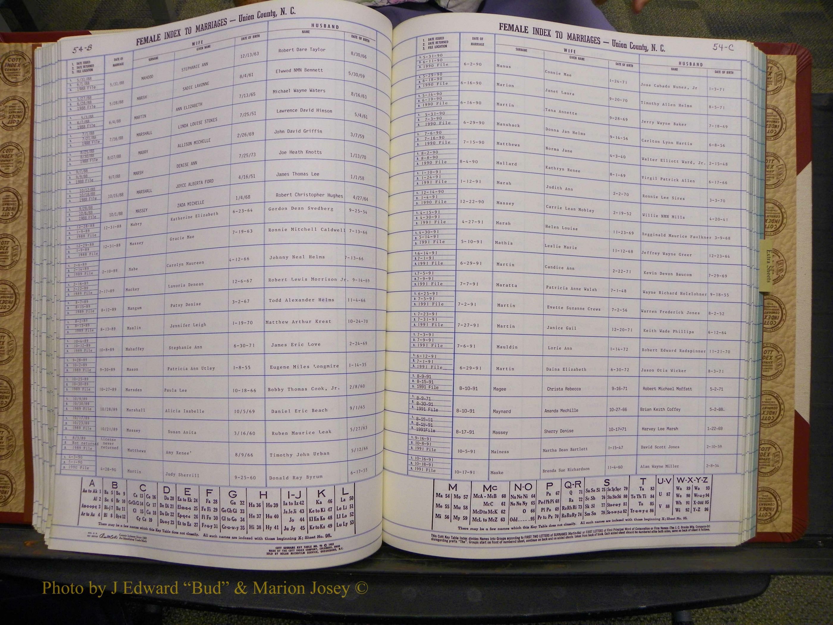 Union Co, NC Marriages Female Index, A-Z, 1980-1993 (118).JPG