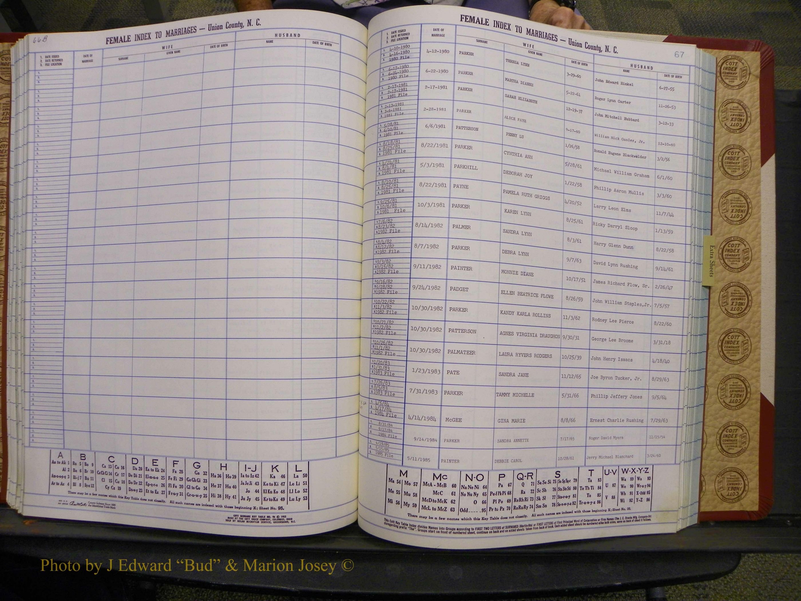 Union Co, NC Marriages Female Index, A-Z, 1980-1993 (141).JPG