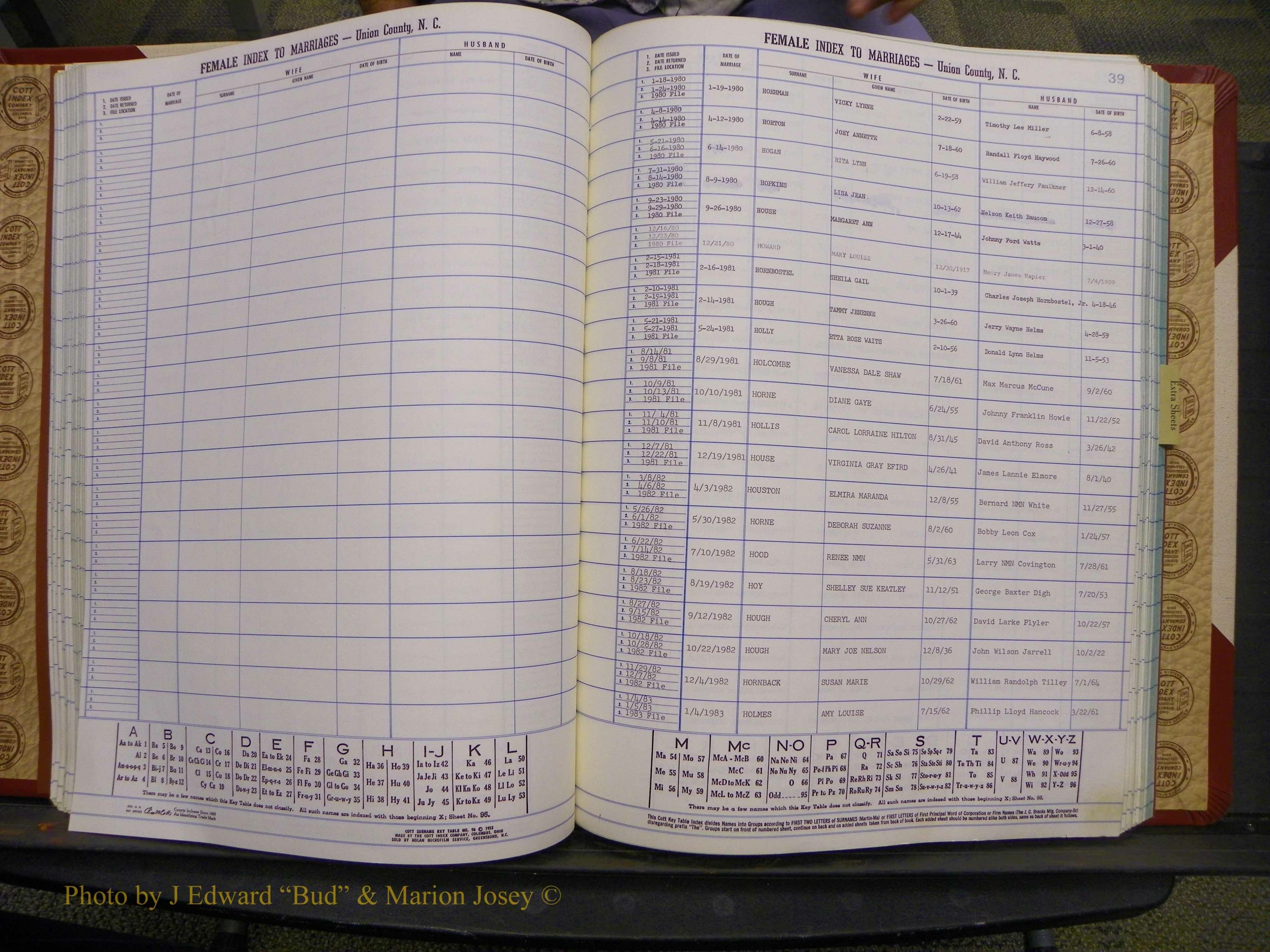 Union Co, NC Marriages Female Index, A-Z, 1980-1993 (89).JPG