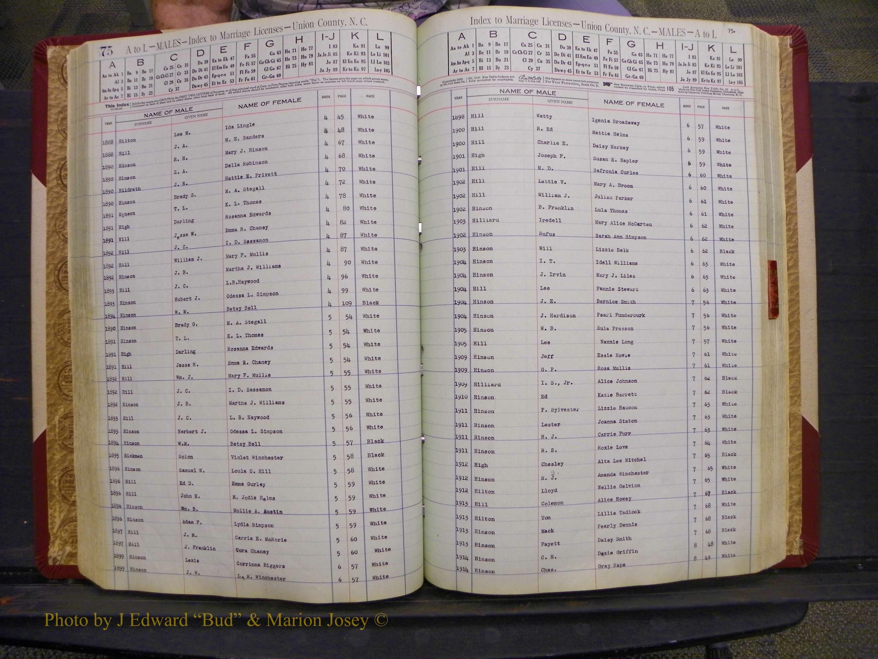 Union Co, NC Marriages Male Index, A-Z, 1842-1936 (110).JPG