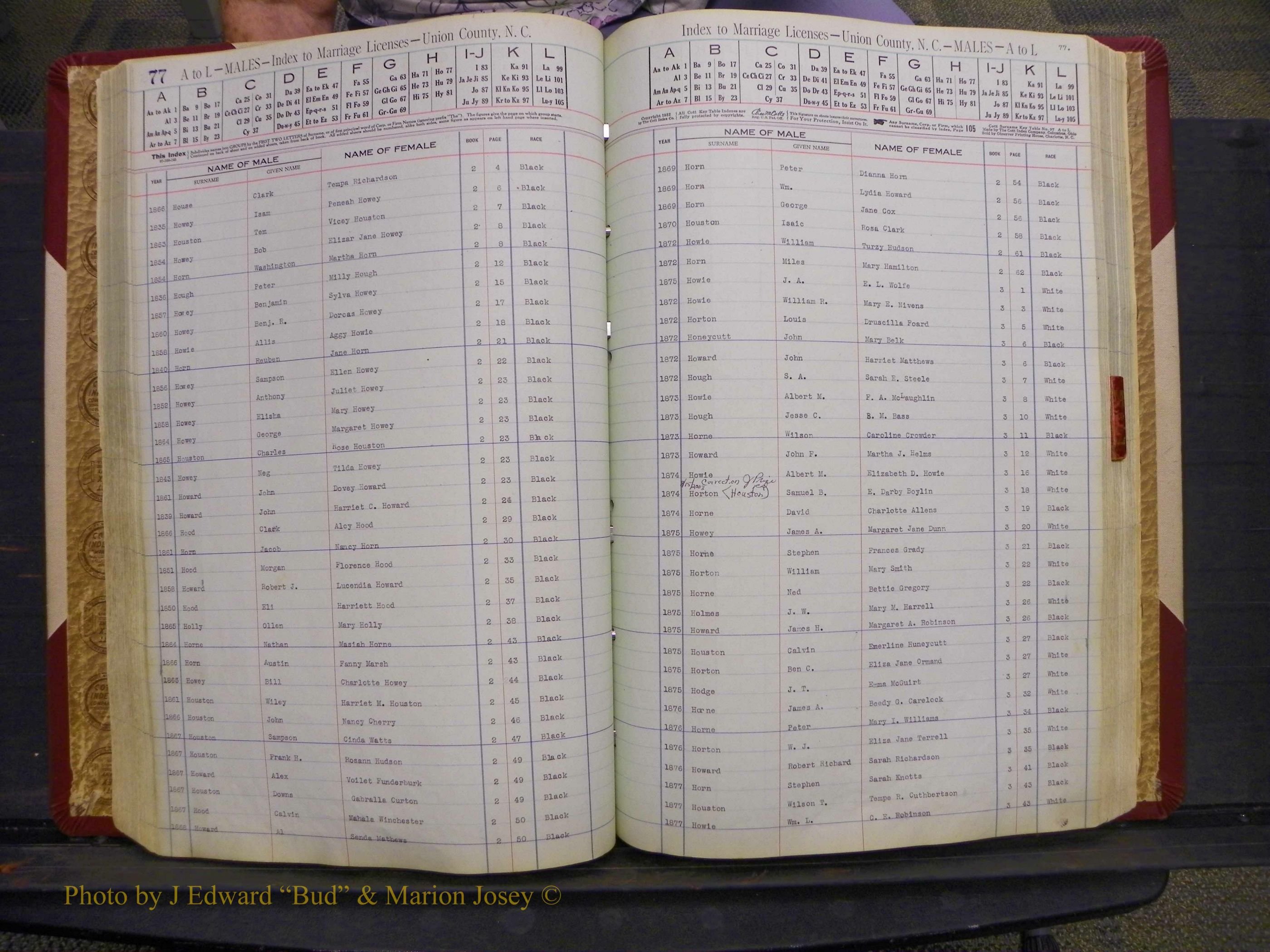 Union Co, NC Marriages Male Index, A-Z, 1842-1936 (112).JPG