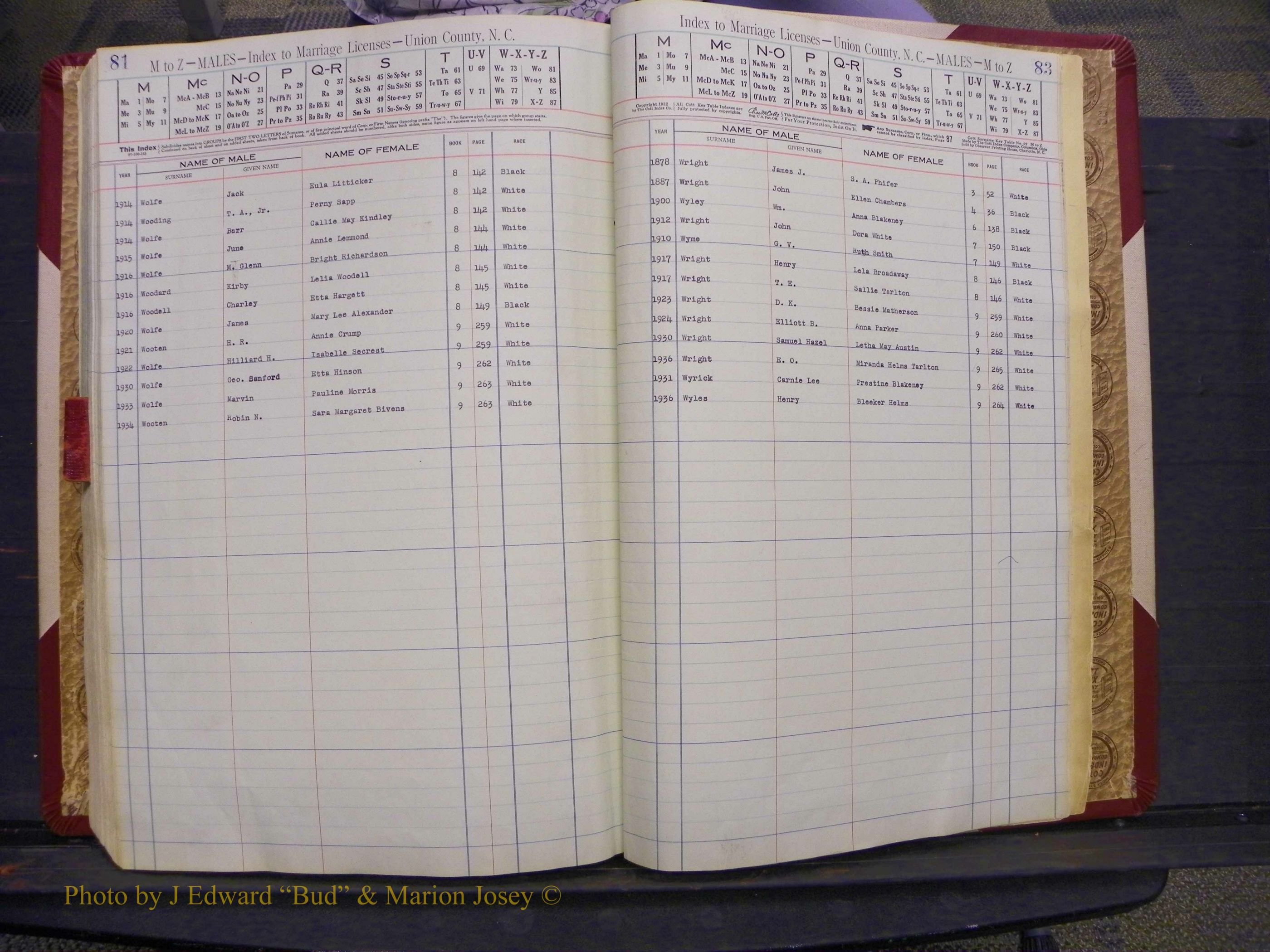 Union Co, NC Marriages Male Index, A-Z, 1842-1936 (248).JPG