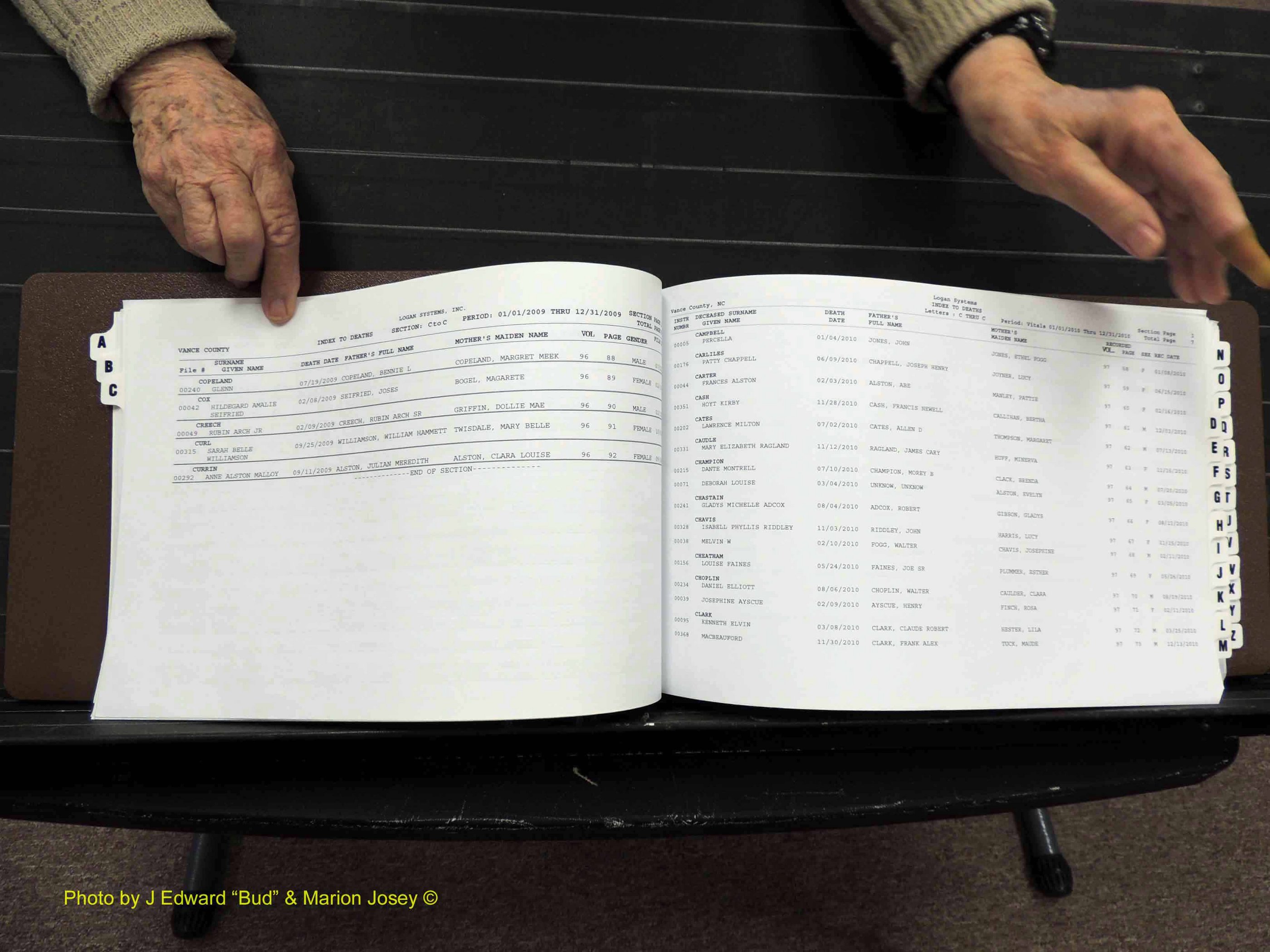 Vance Co, NC, Deaths, A-Z, 2005-2012 (132).JPG