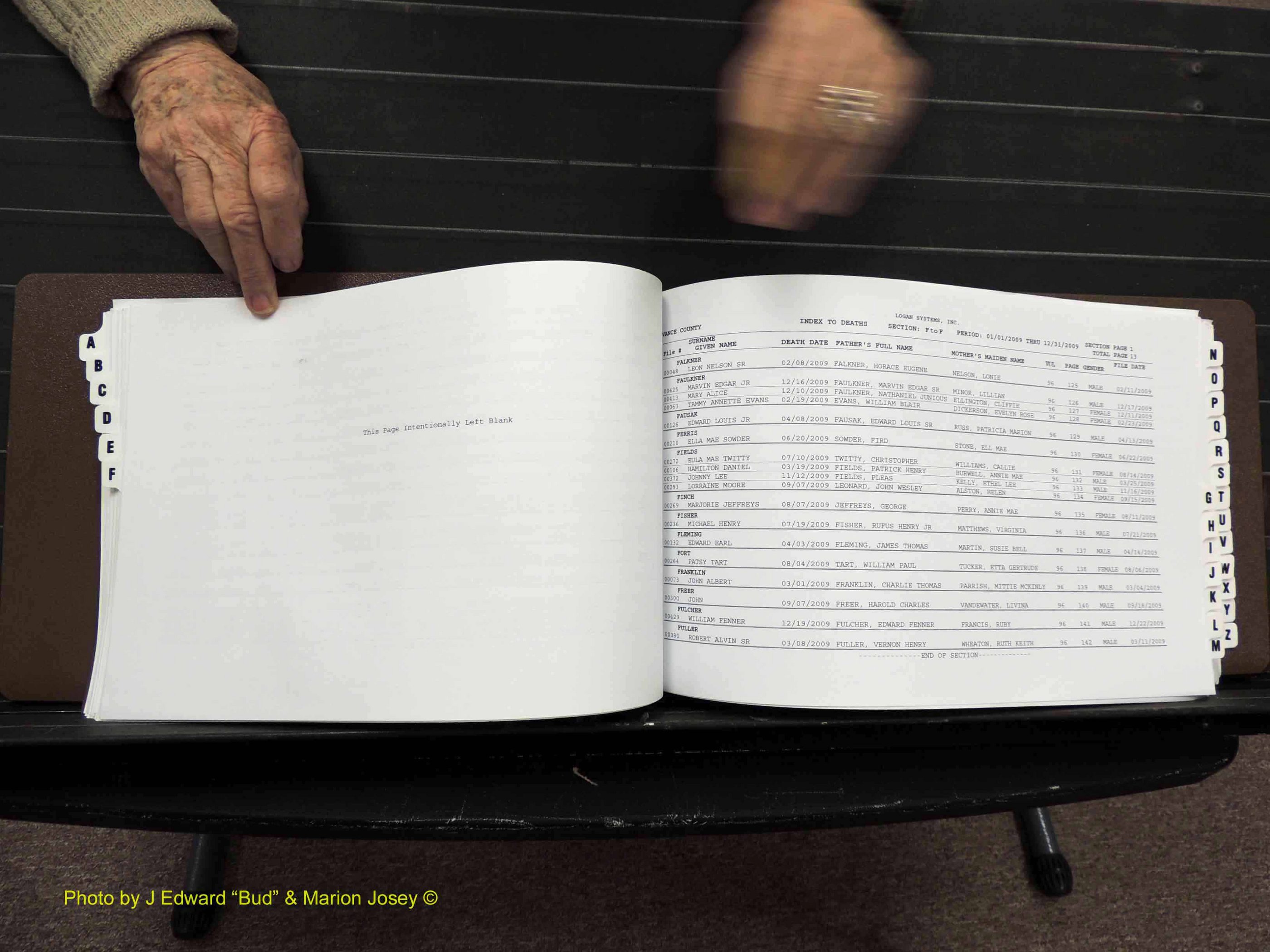 Vance Co, NC, Deaths, A-Z, 2005-2012 (159).JPG
