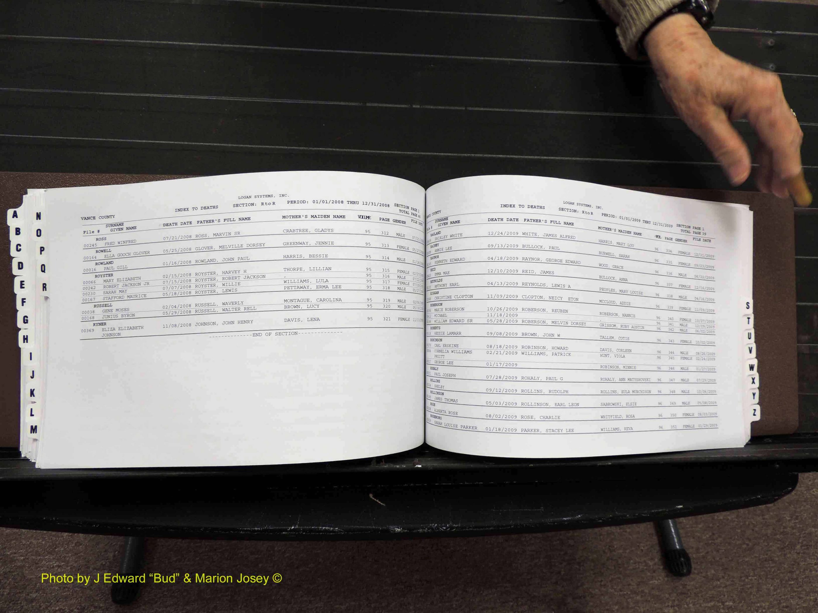 Vance Co, NC, Deaths, A-Z, 2005-2012 (269).JPG