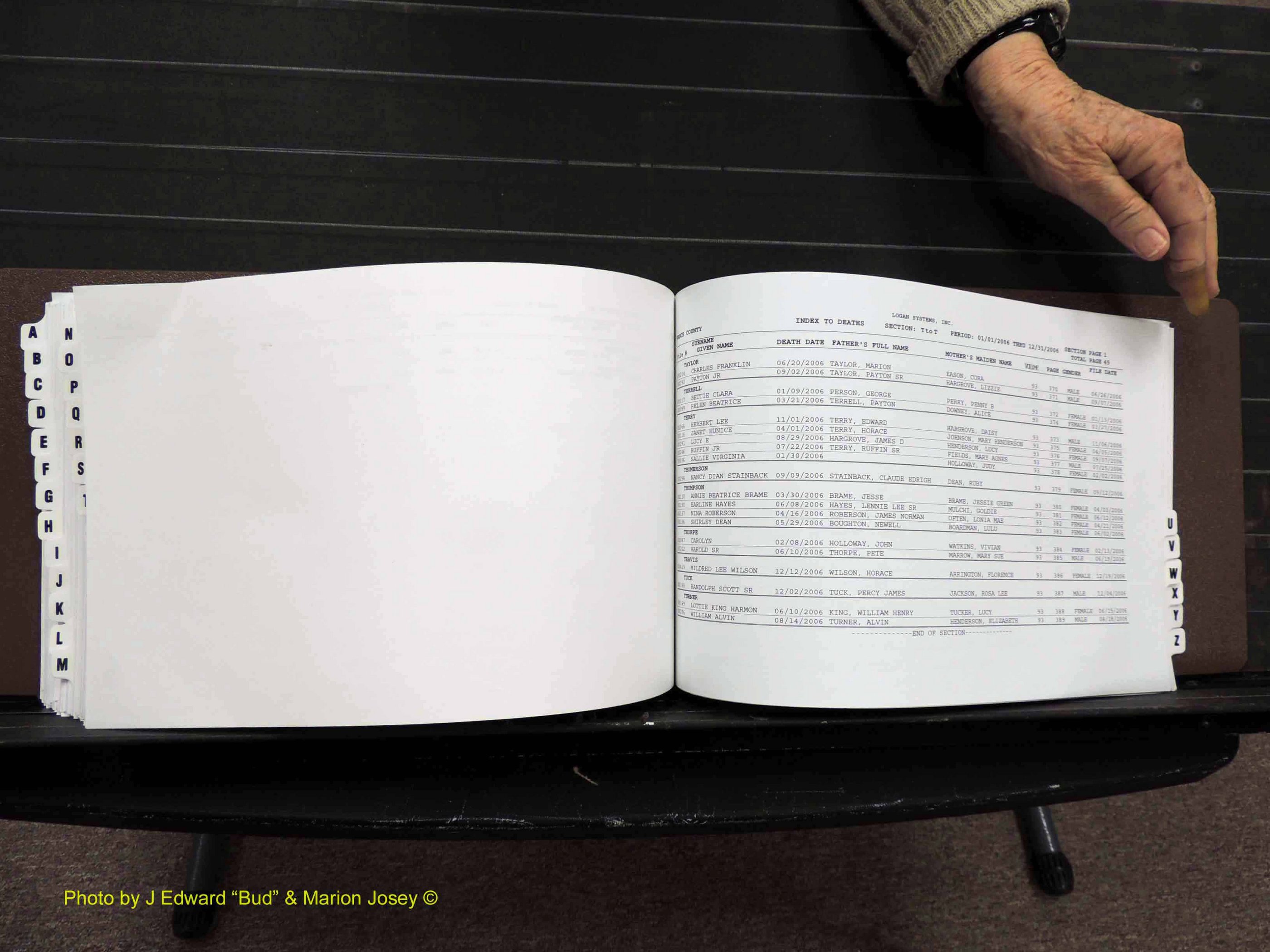 Vance Co, NC, Deaths, A-Z, 2005-2012 (288).JPG