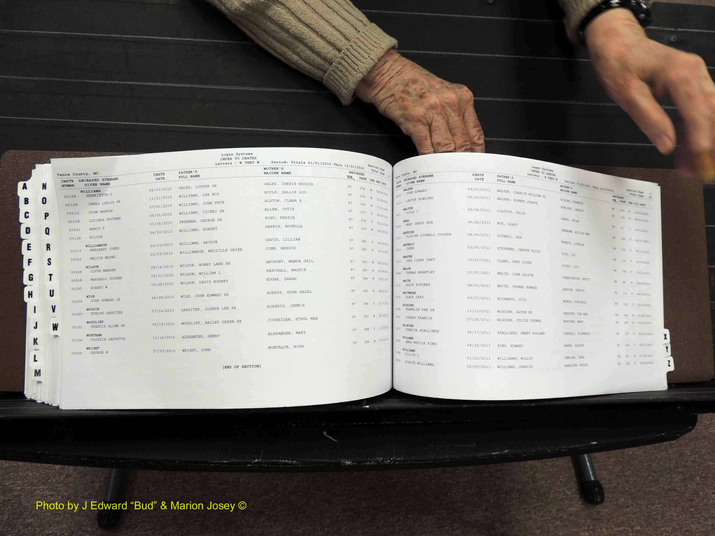 Vance Co, NC, Deaths, A-Z, 2005-2012 (314).JPG
