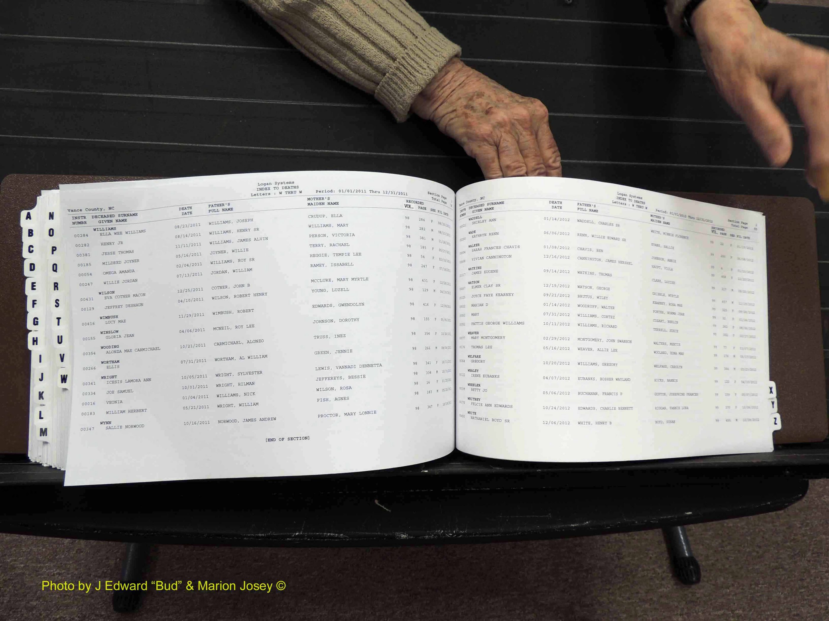 Vance Co, NC, Deaths, A-Z, 2005-2012 (315).JPG