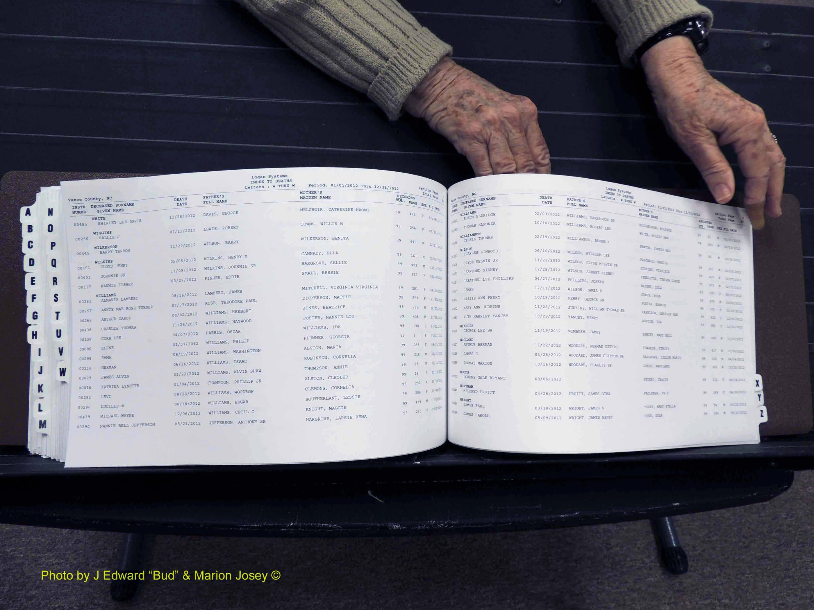 Vance Co, NC, Deaths, A-Z, 2005-2012 (316).JPG