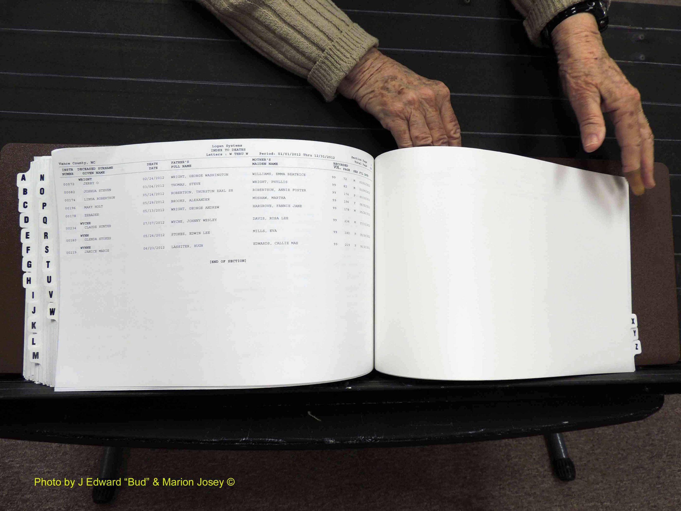 Vance Co, NC, Deaths, A-Z, 2005-2012 (317).JPG