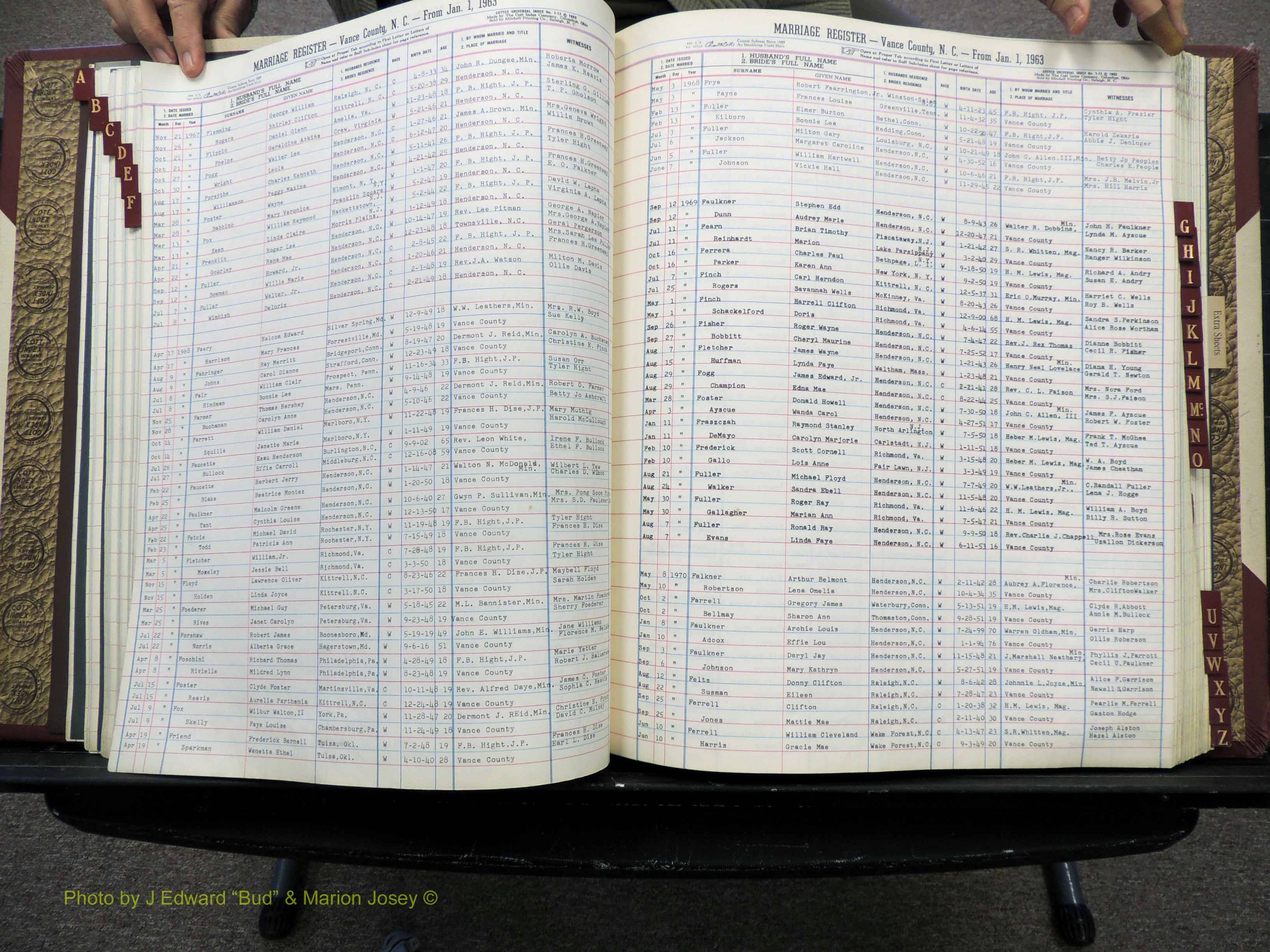 Vance Co, NC, Marriages, A-Z, 1963-1978 (145).JPG