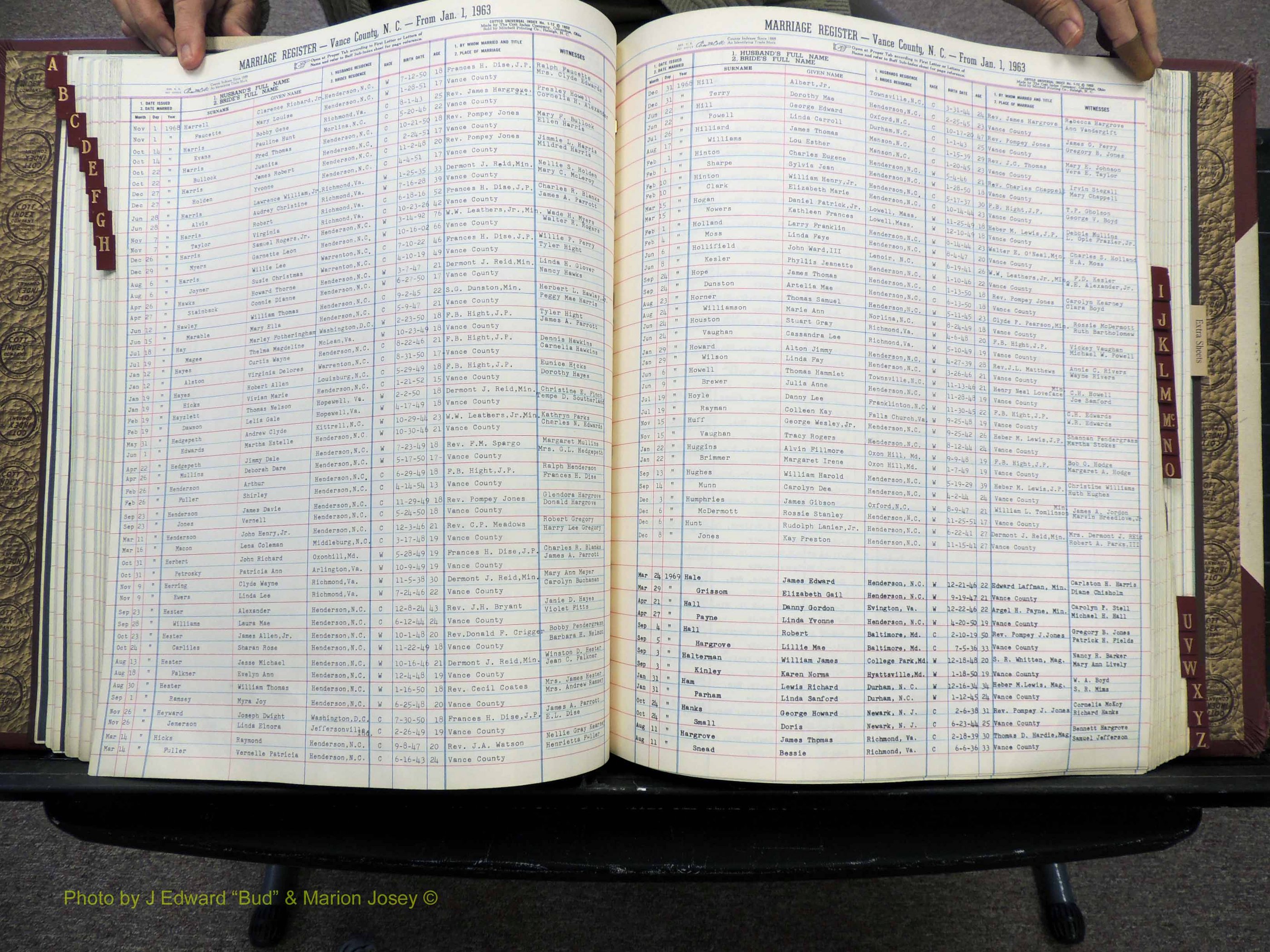 Vance Co, NC, Marriages, A-Z, 1963-1978 (160).JPG