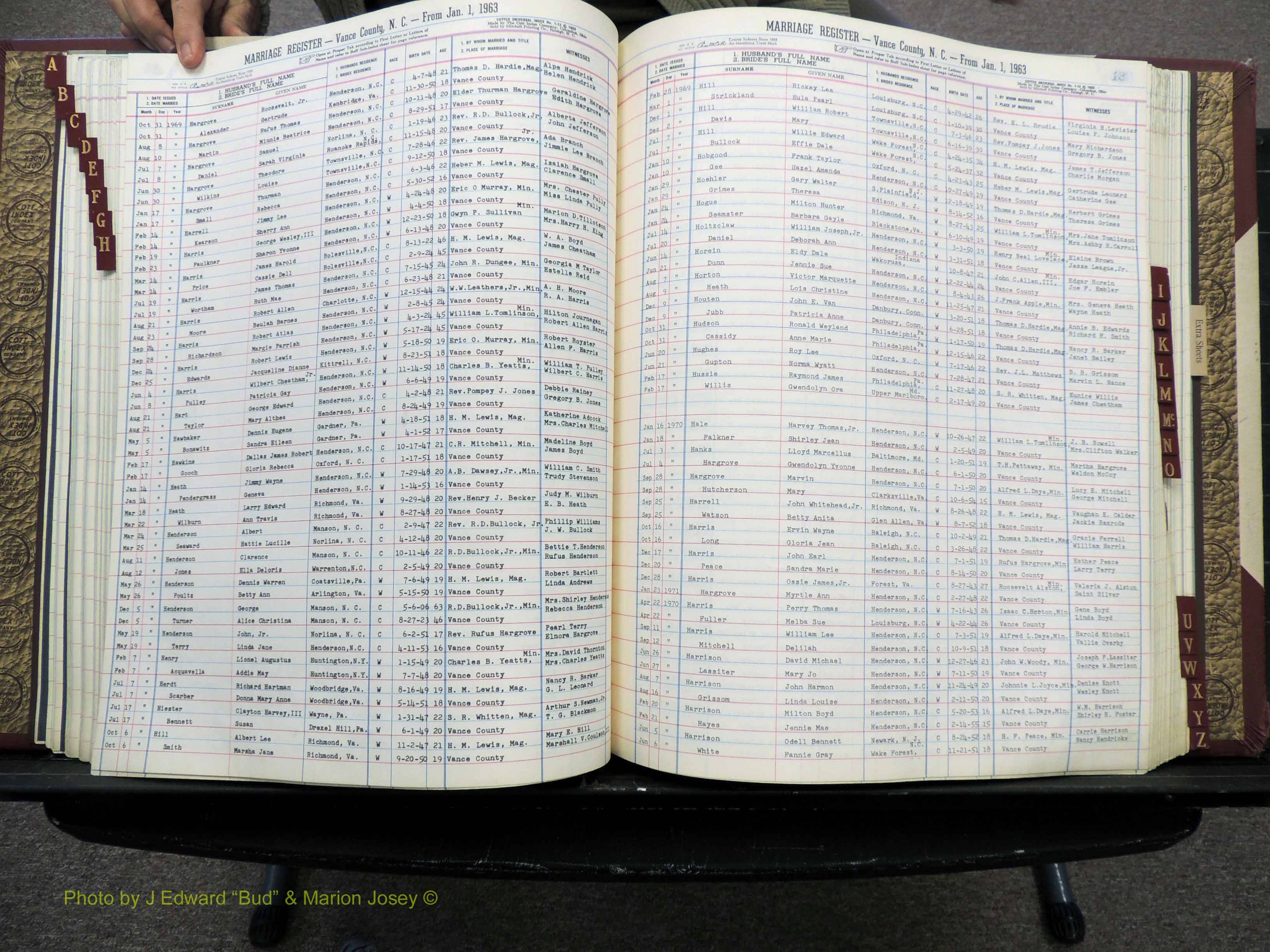 Vance Co, NC, Marriages, A-Z, 1963-1978 (161).JPG