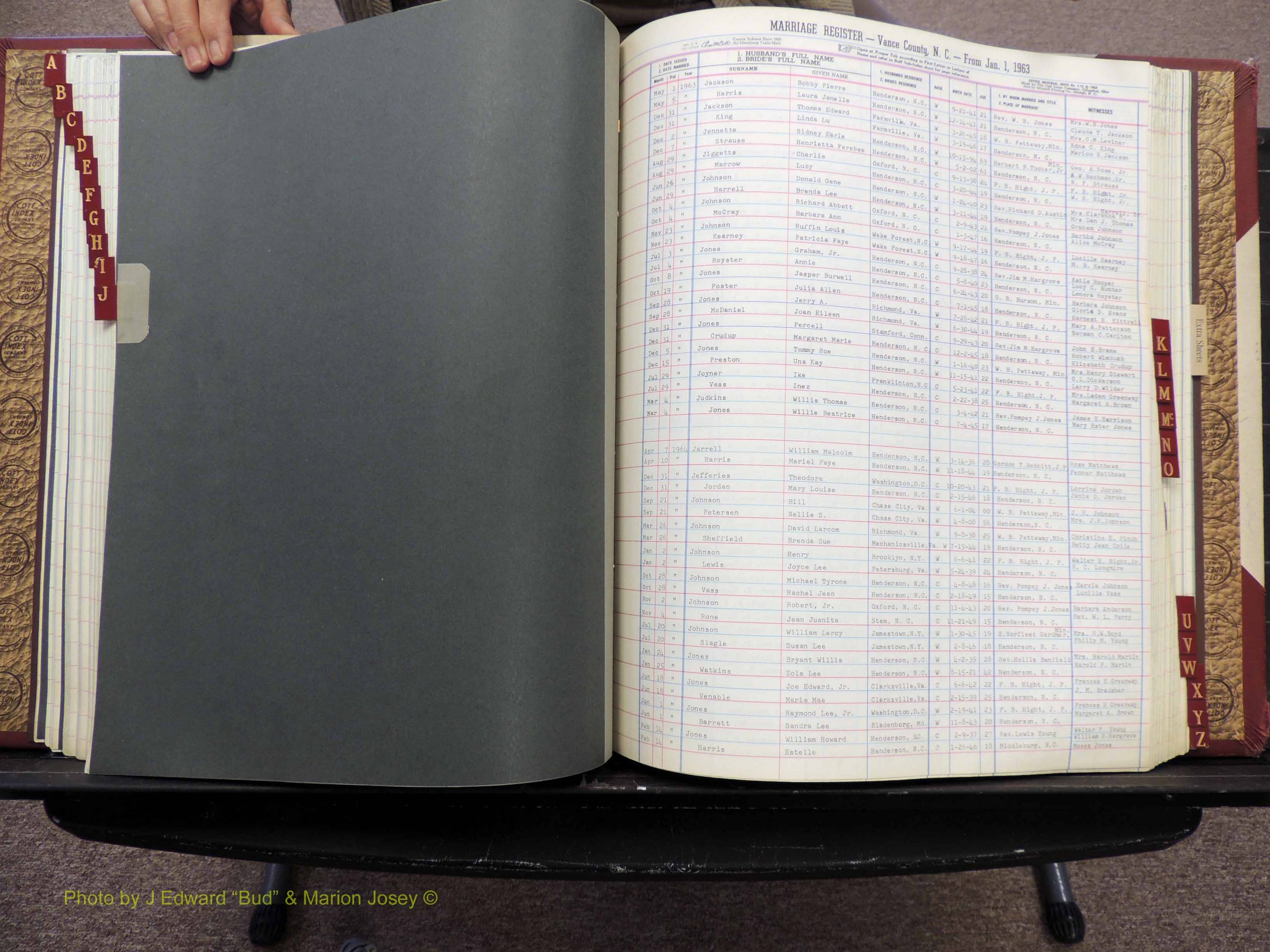 Vance Co, NC, Marriages, A-Z, 1963-1978 (170).JPG