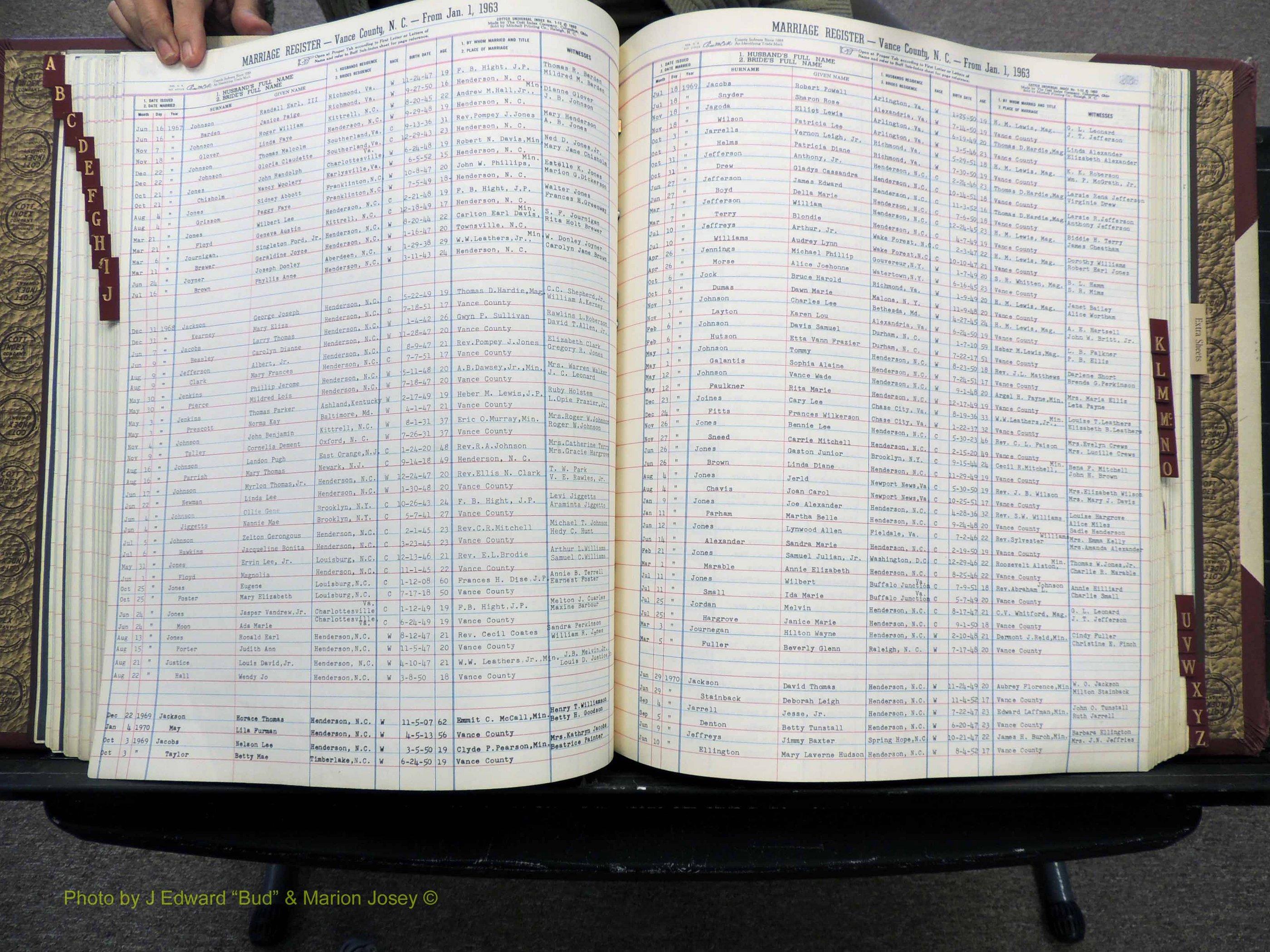 Vance Co, NC, Marriages, A-Z, 1963-1978 (172).JPG