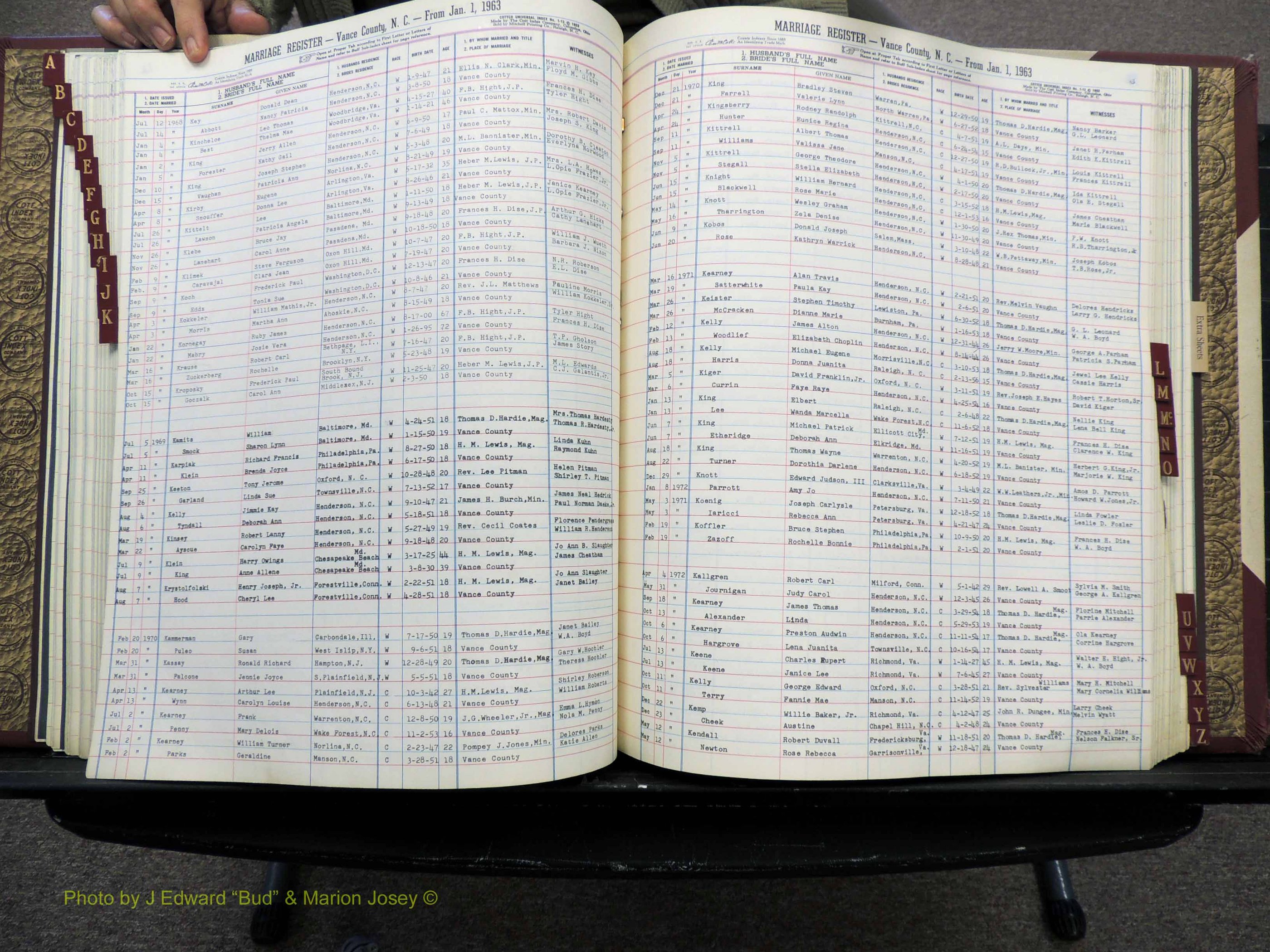 Vance Co, NC, Marriages, A-Z, 1963-1978 (178).JPG