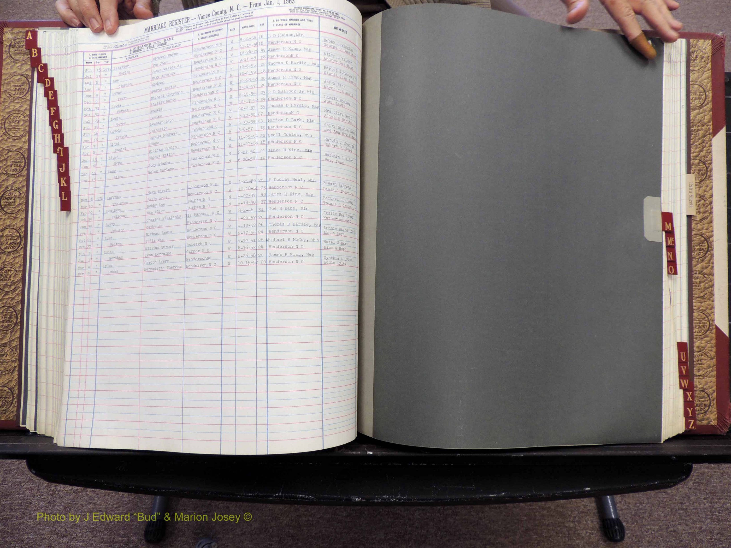 Vance Co, NC, Marriages, A-Z, 1963-1978 (185).JPG