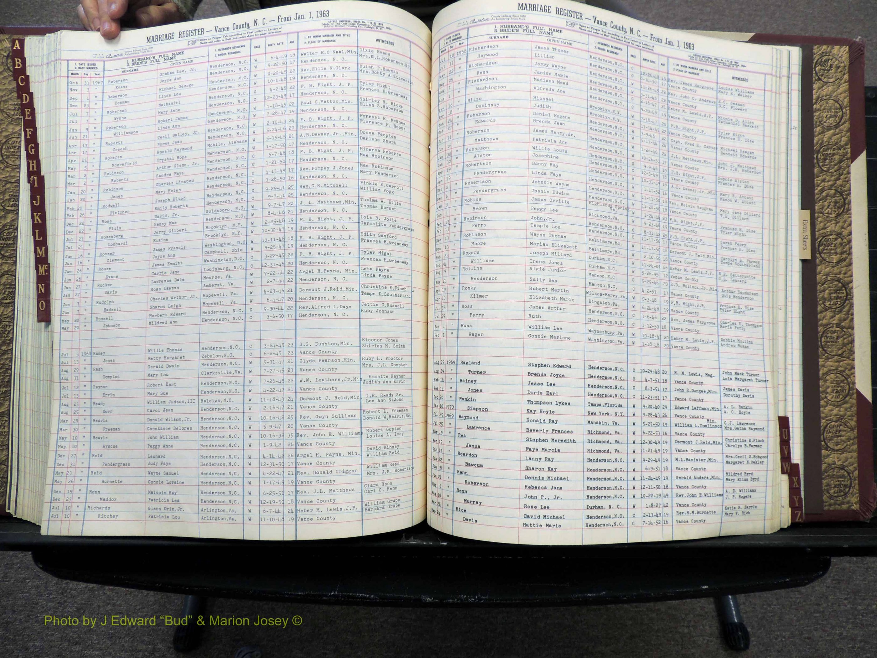 Vance Co, NC, Marriages, A-Z, 1963-1978 (219).JPG