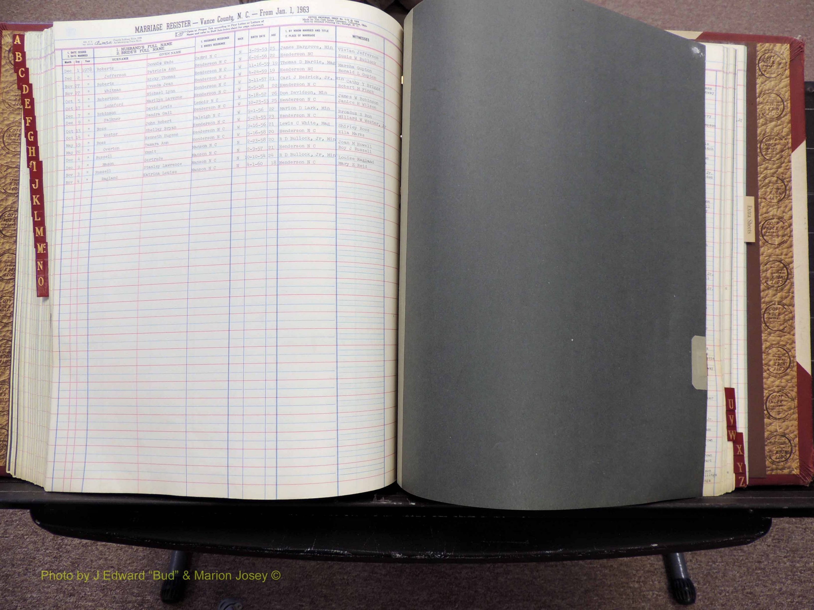 Vance Co, NC, Marriages, A-Z, 1963-1978 (224).JPG