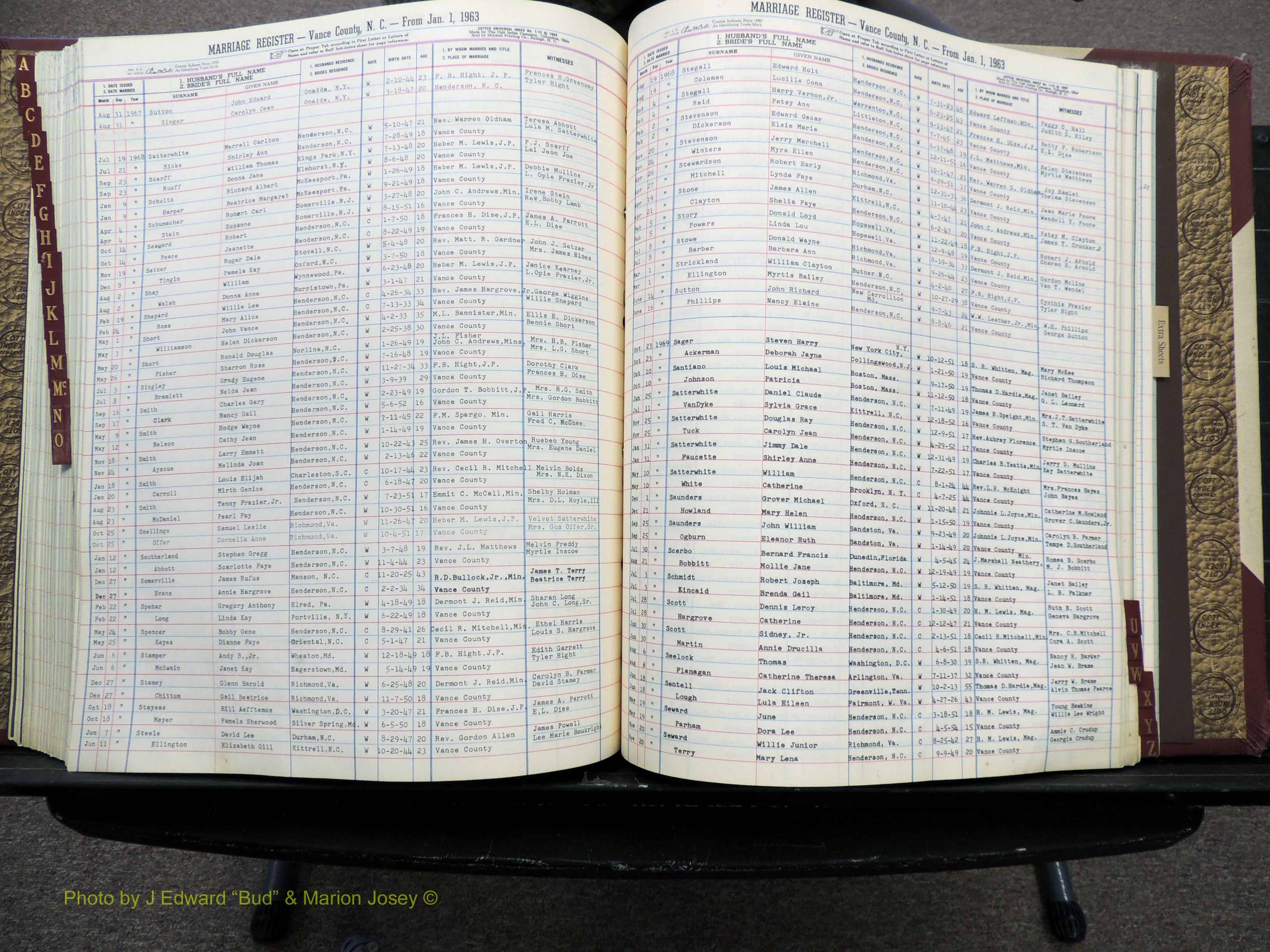 Vance Co, NC, Marriages, A-Z, 1963-1978 (229).JPG