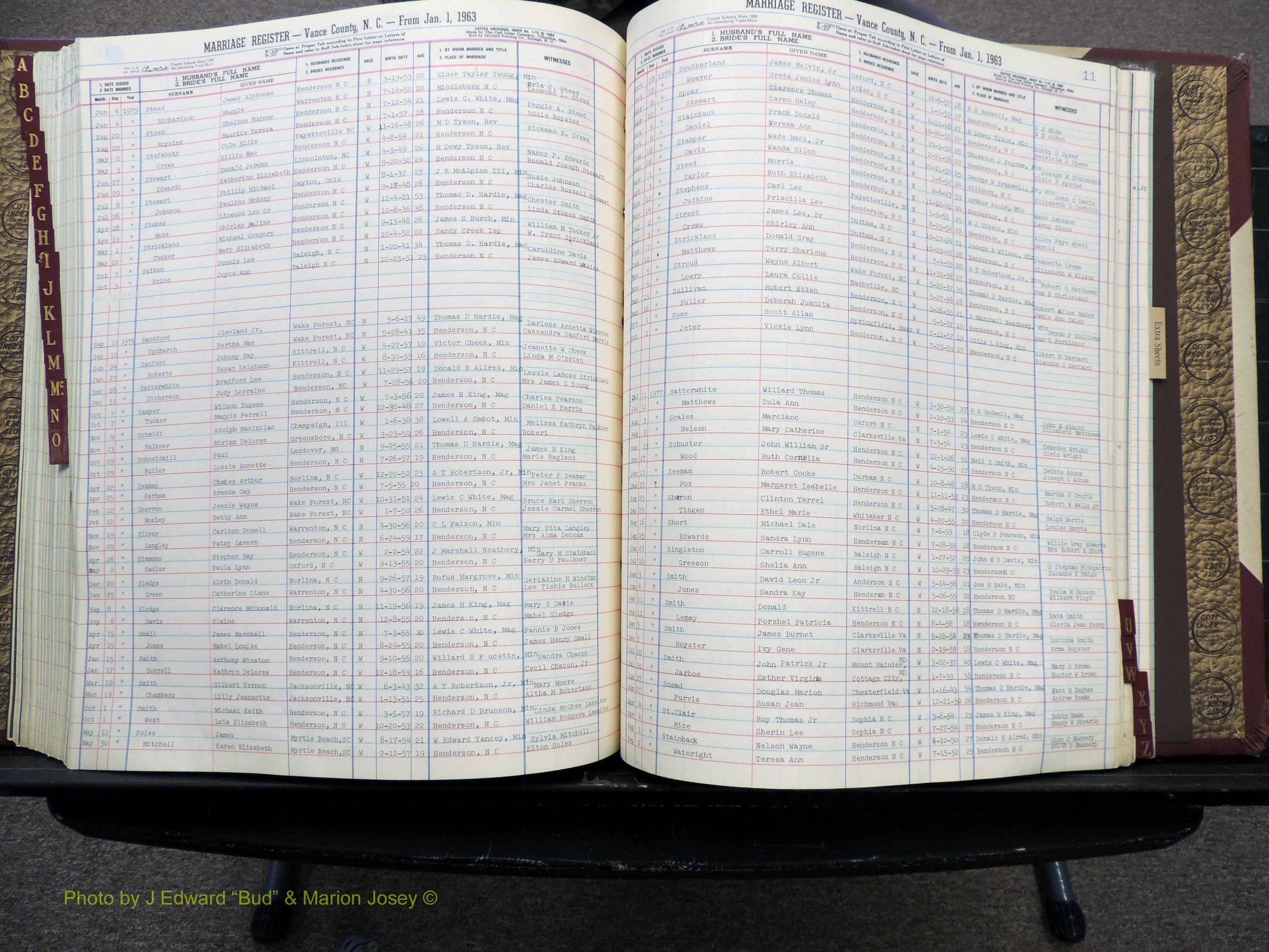 Vance Co, NC, Marriages, A-Z, 1963-1978 (234).JPG