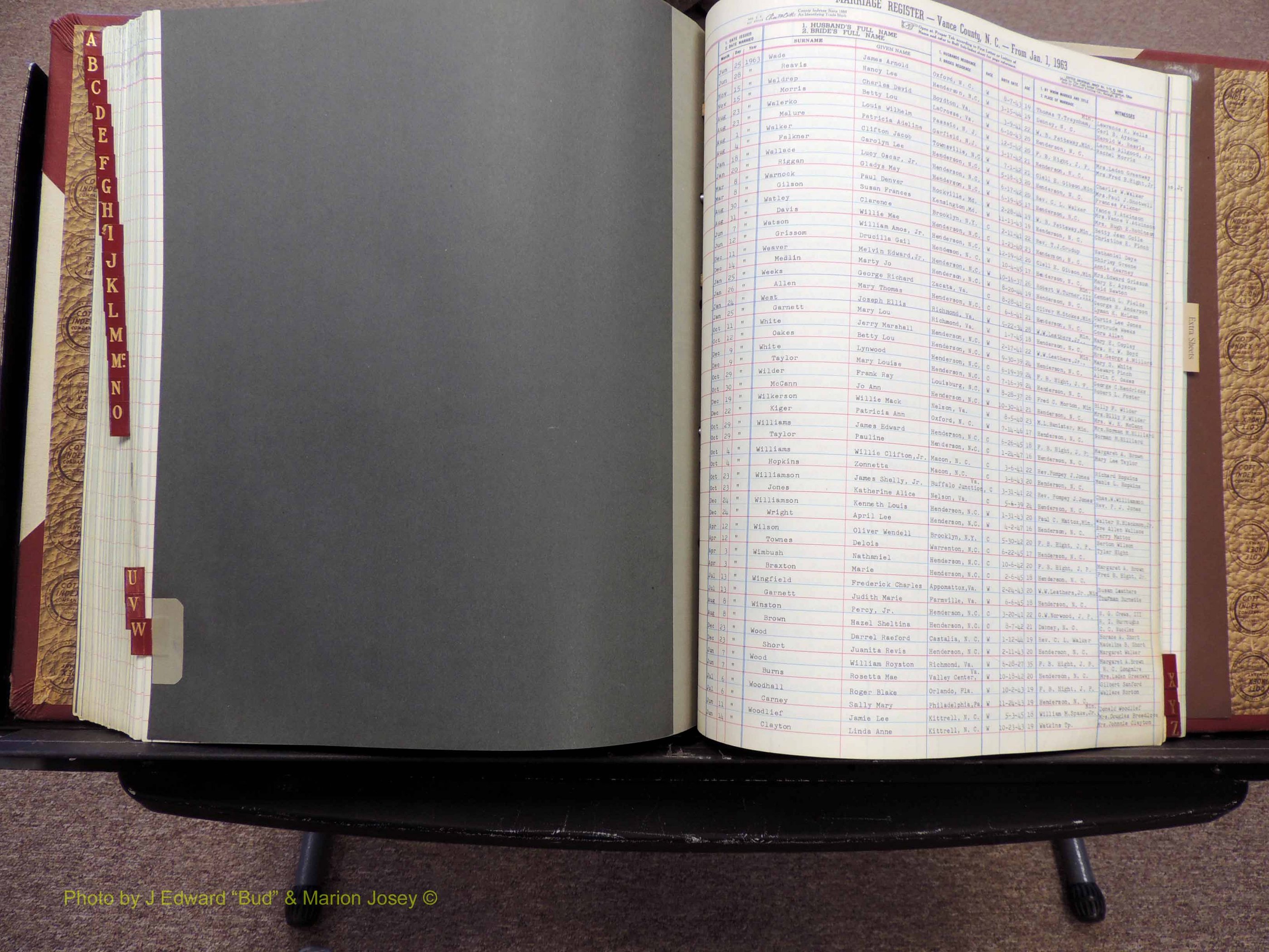 Vance Co, NC, Marriages, A-Z, 1963-1978 (246).JPG