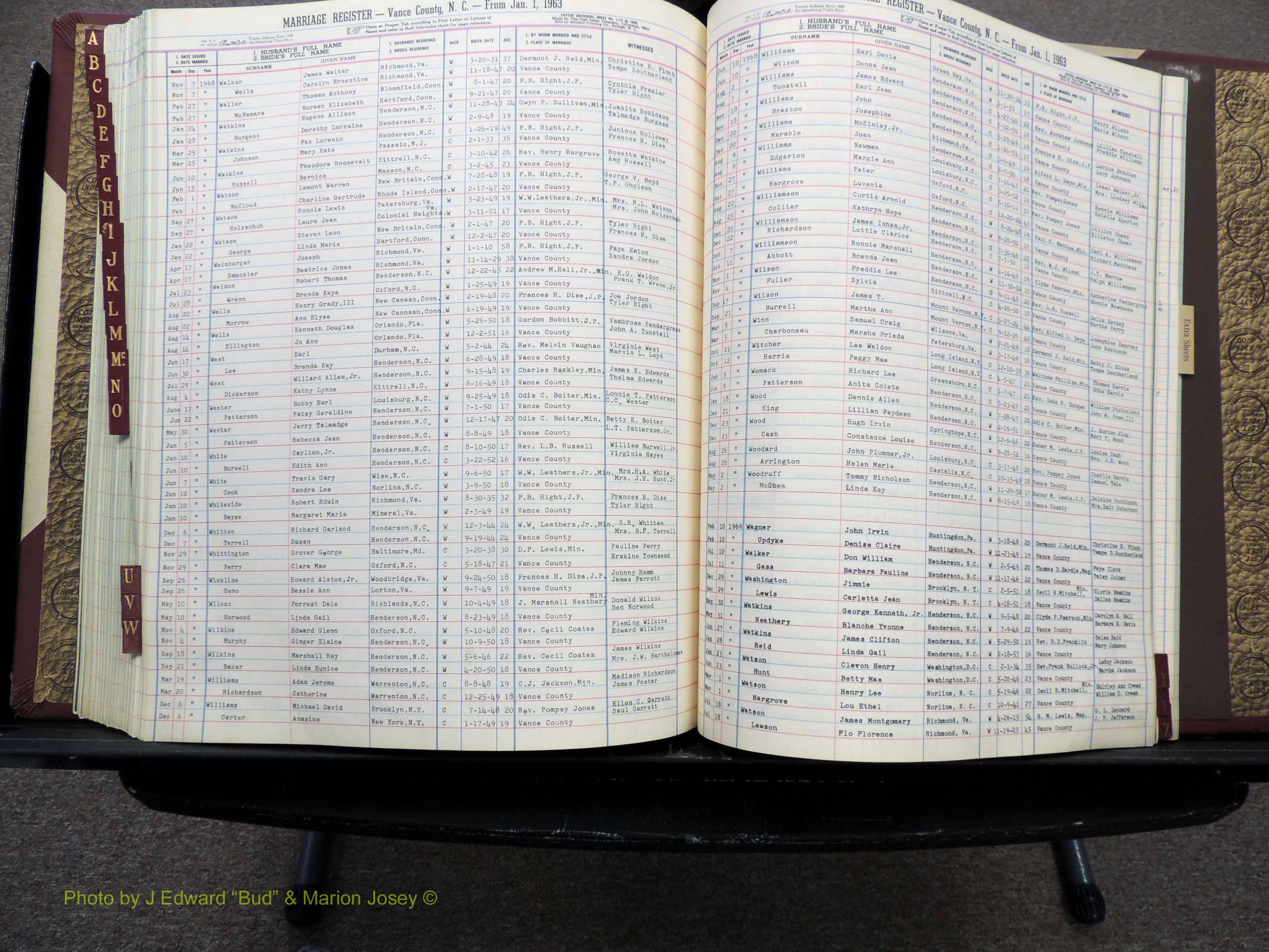 Vance Co, NC, Marriages, A-Z, 1963-1978 (250).JPG