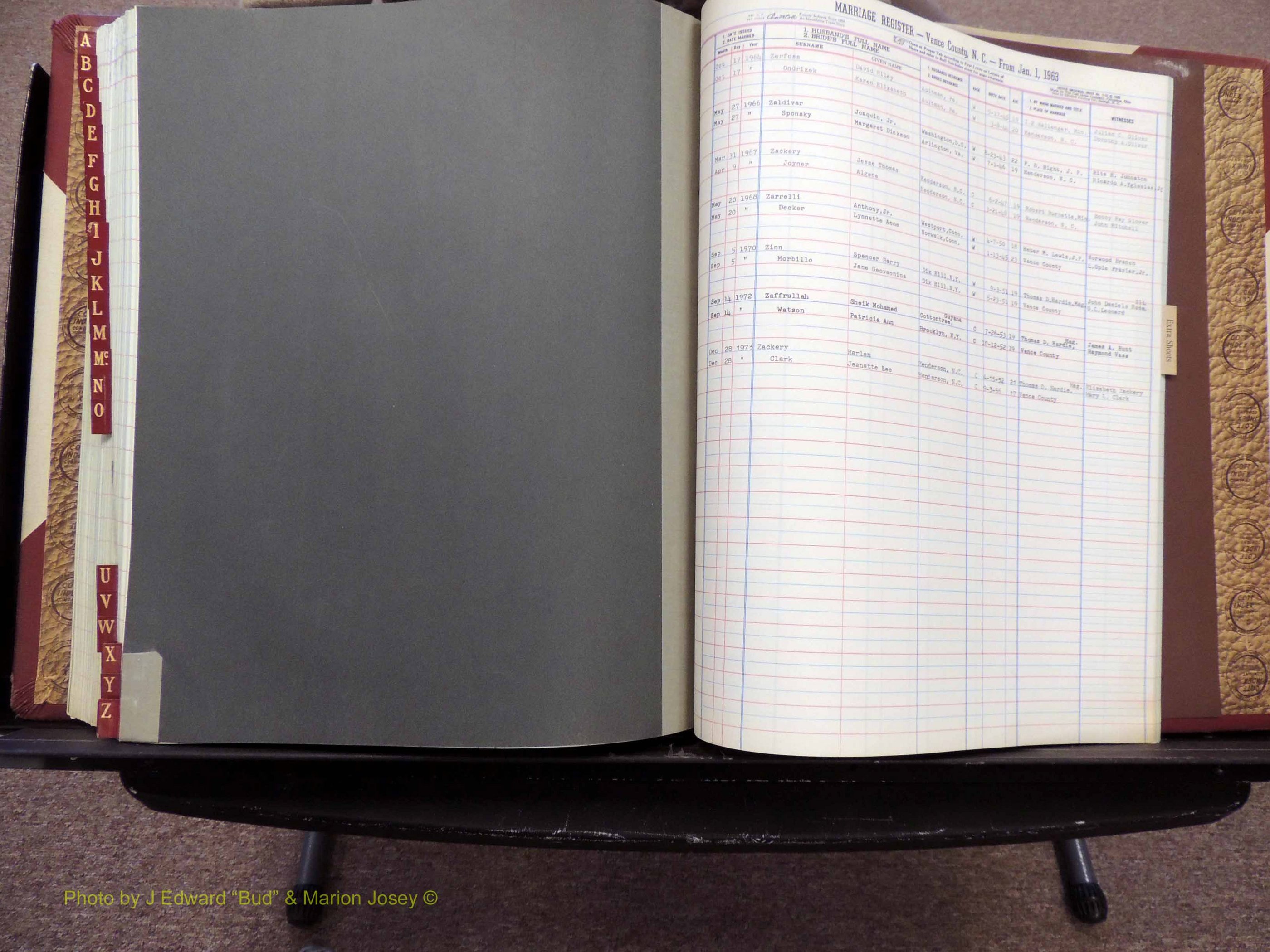 Vance Co, NC, Marriages, A-Z, 1963-1978 (260).JPG