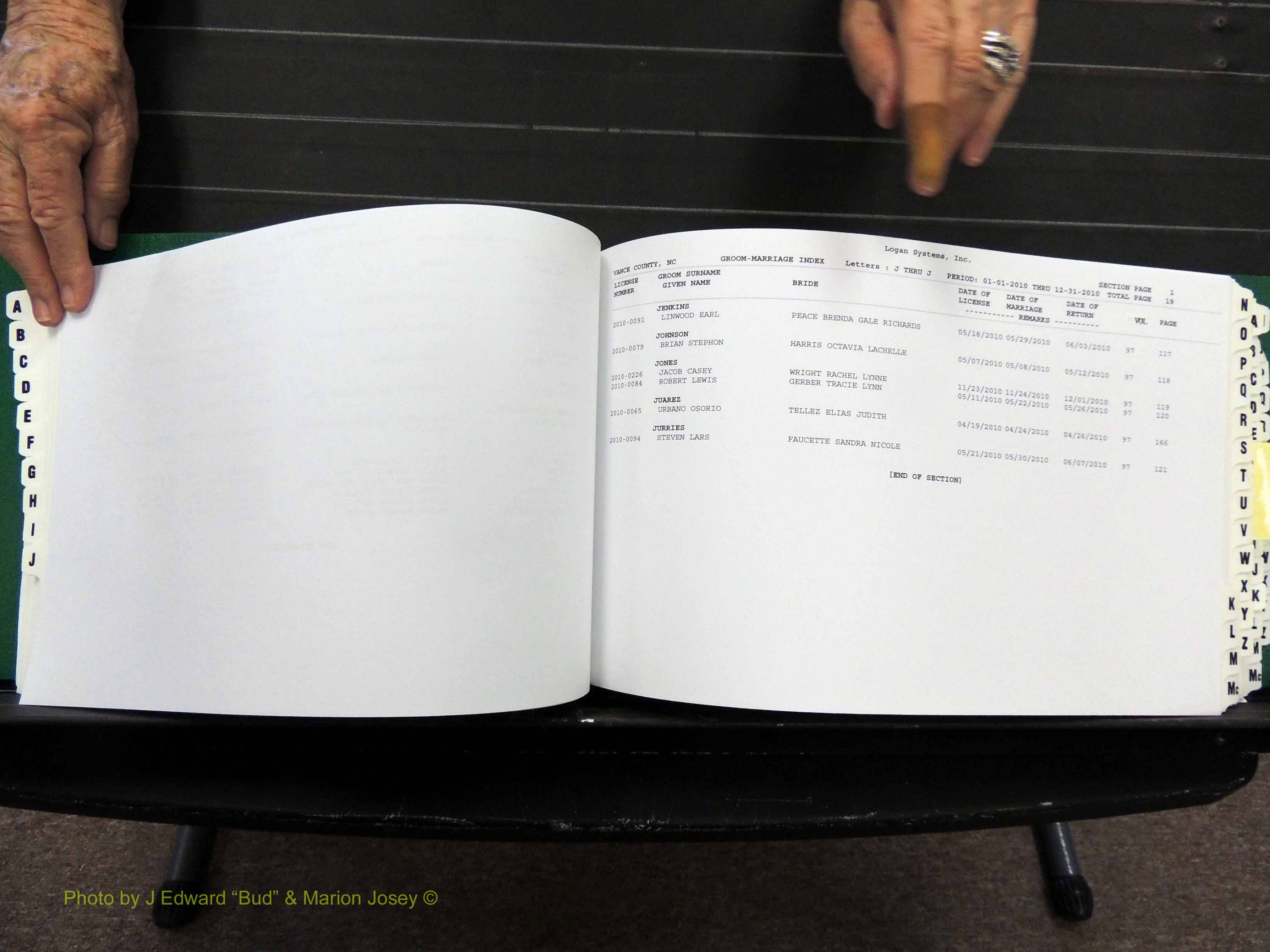 Vance Co, NC, Marriages, A-Z, 2005-2010 (165).JPG