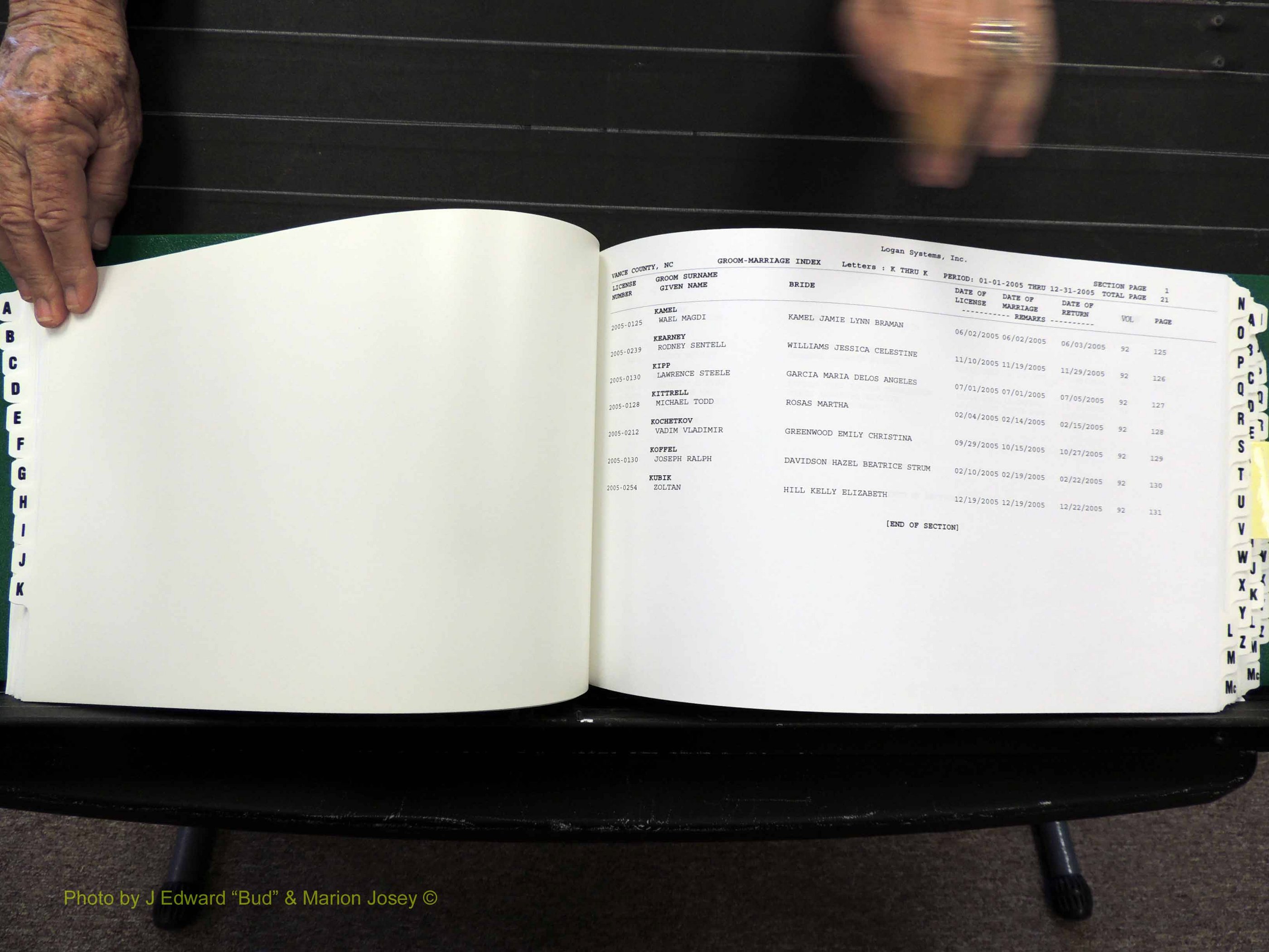 Vance Co, NC, Marriages, A-Z, 2005-2010 (166).JPG