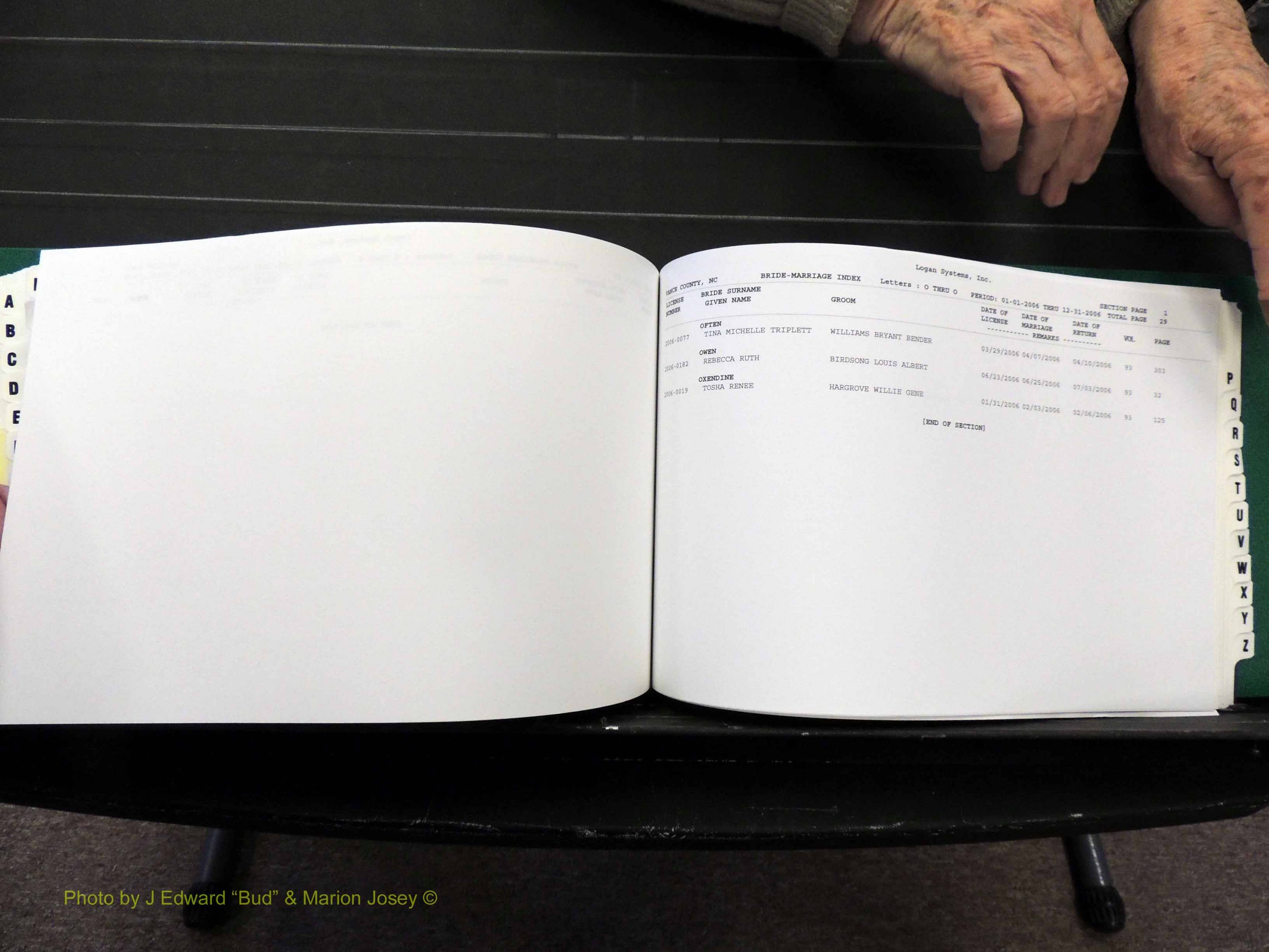 Vance Co, NC, Marriages, A-Z, 2005-2010 (337).JPG