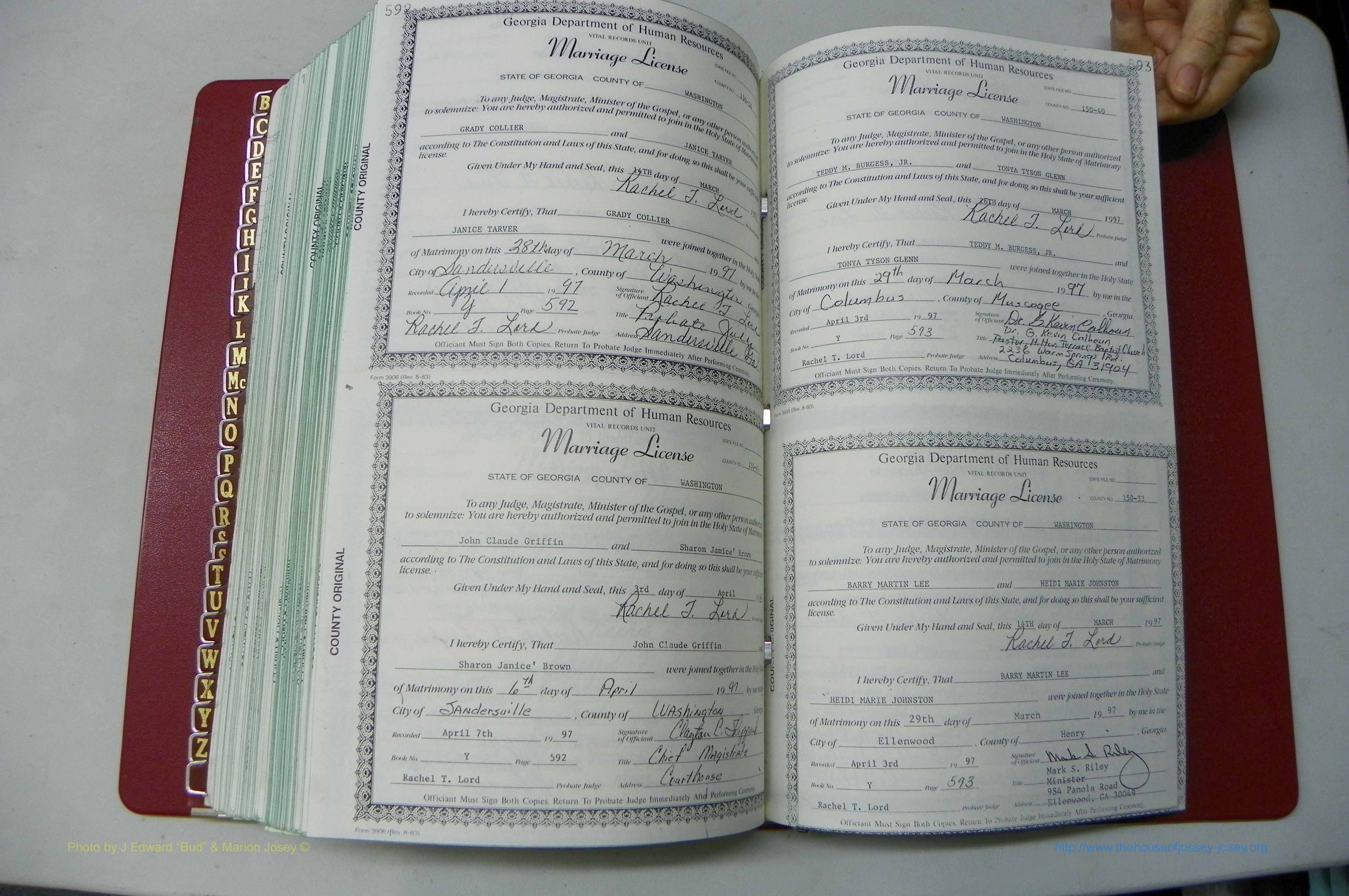 Wash GA, Marr. Book Y, 1990 - 1998, P 592-593.JPG