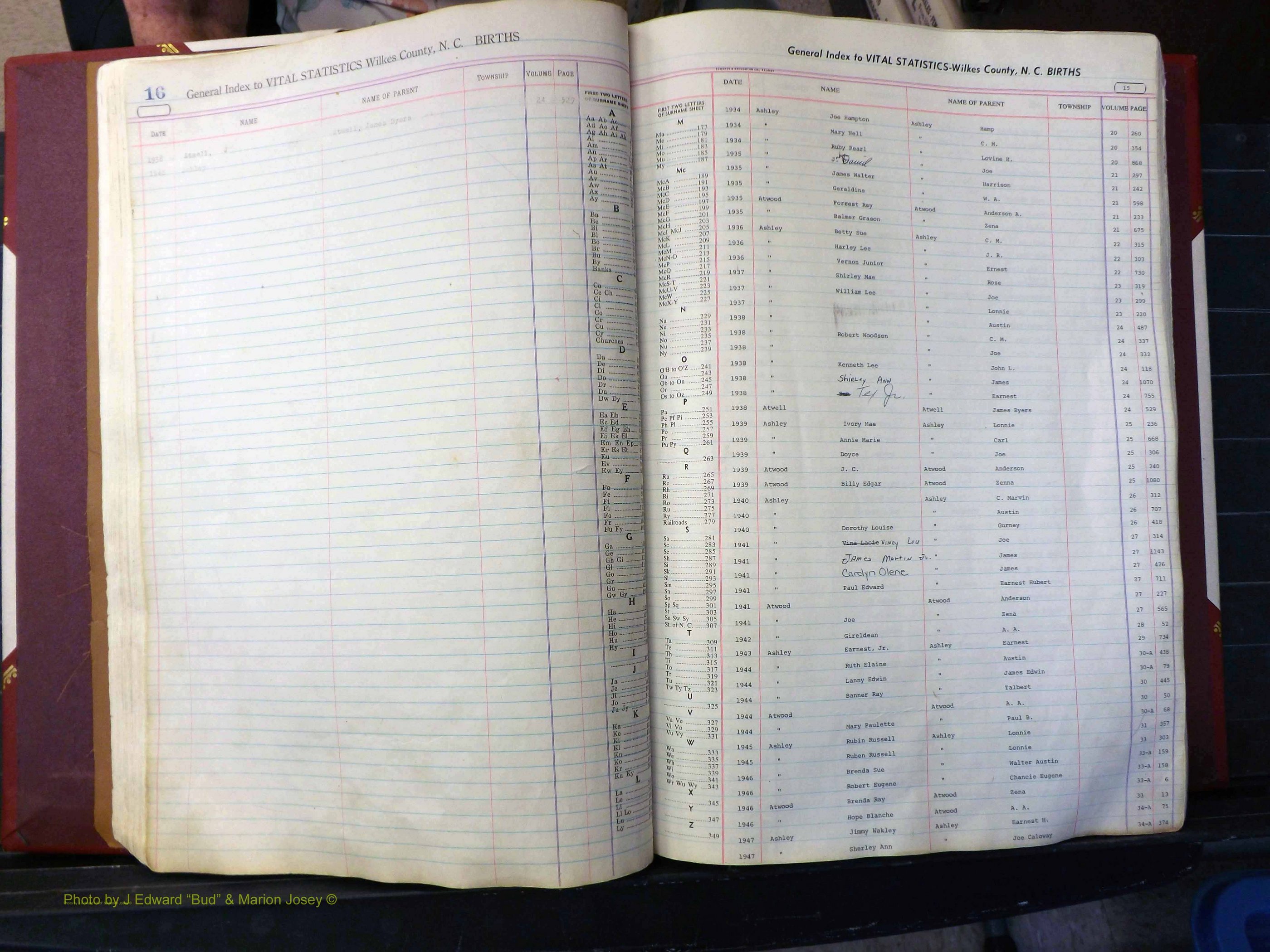 Wilkes Co, NC, Births, A-K, 1913-1962 (126).JPG