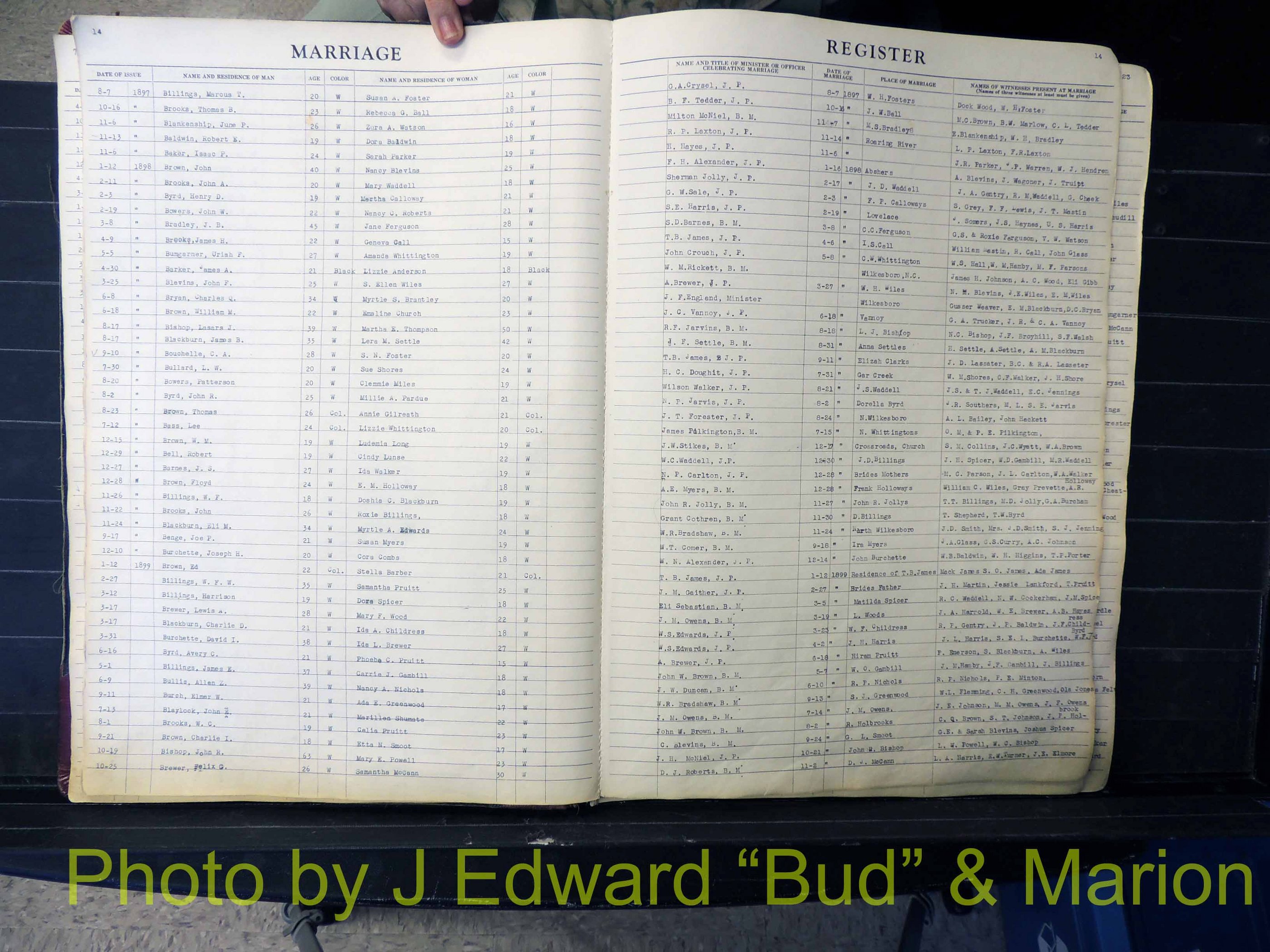 Wilkes Co, NC, Marriage Book 1, 1870-1940 (115).JPG