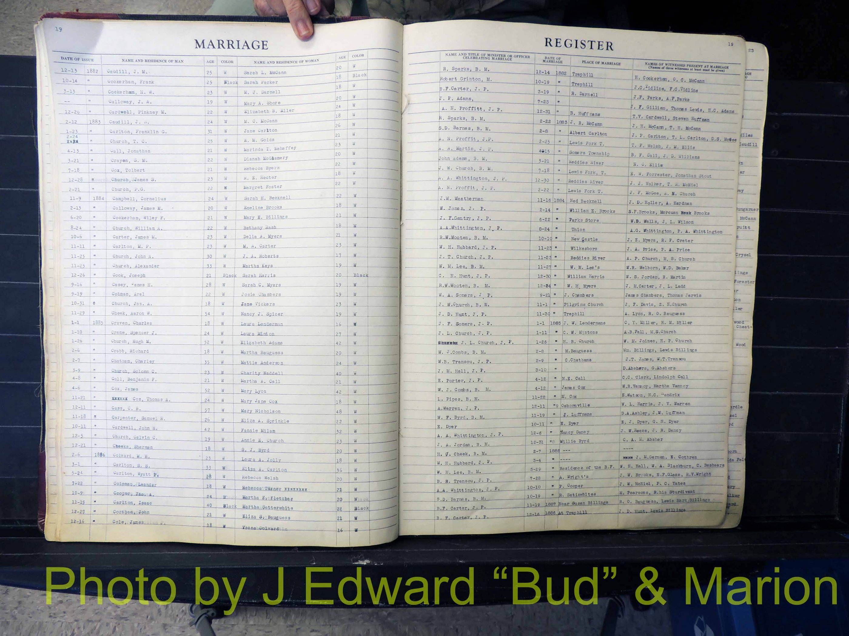 Wilkes Co, NC, Marriage Book 1, 1870-1940 (120).JPG