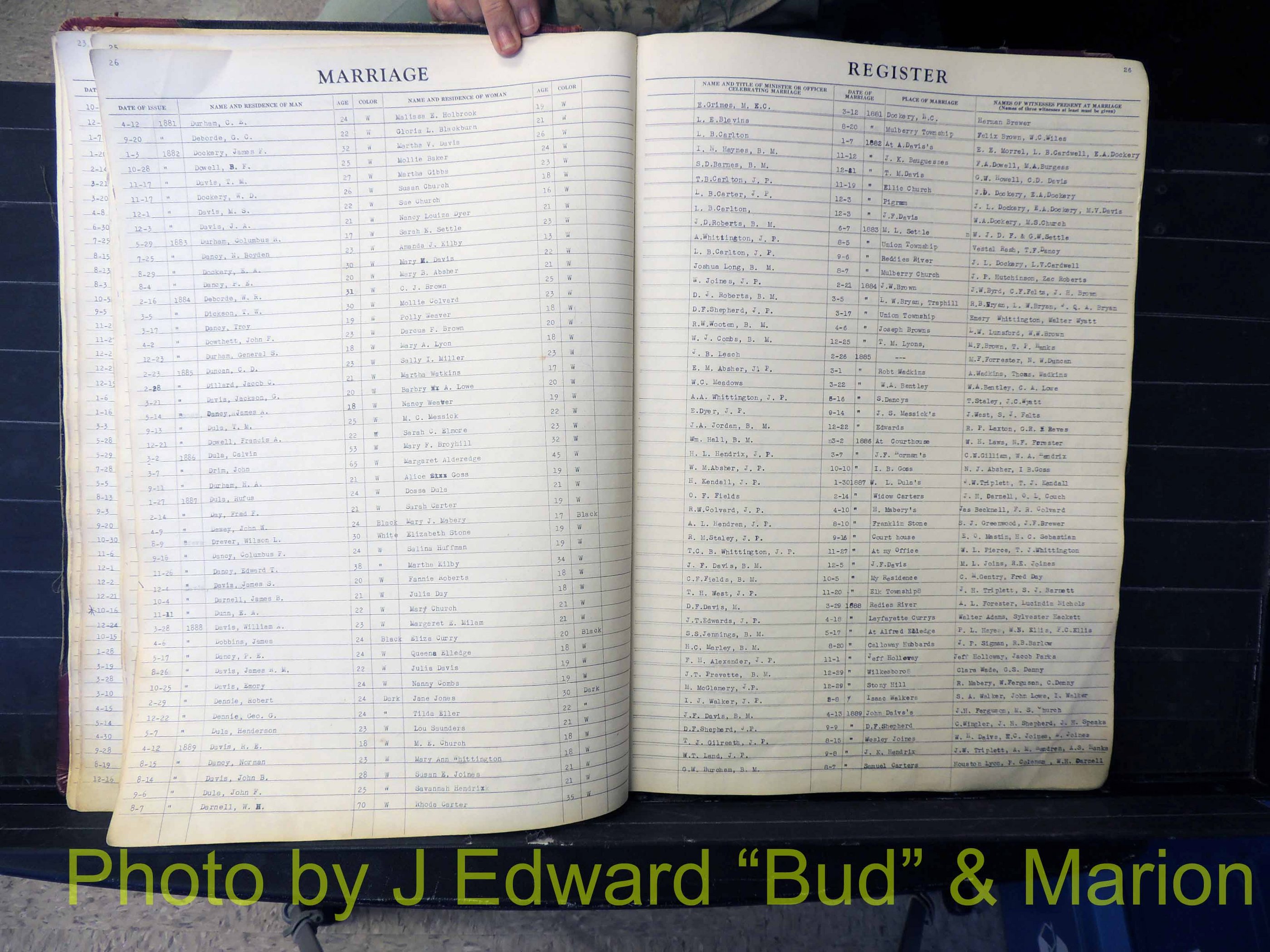 Wilkes Co, NC, Marriage Book 1, 1870-1940 (127).JPG