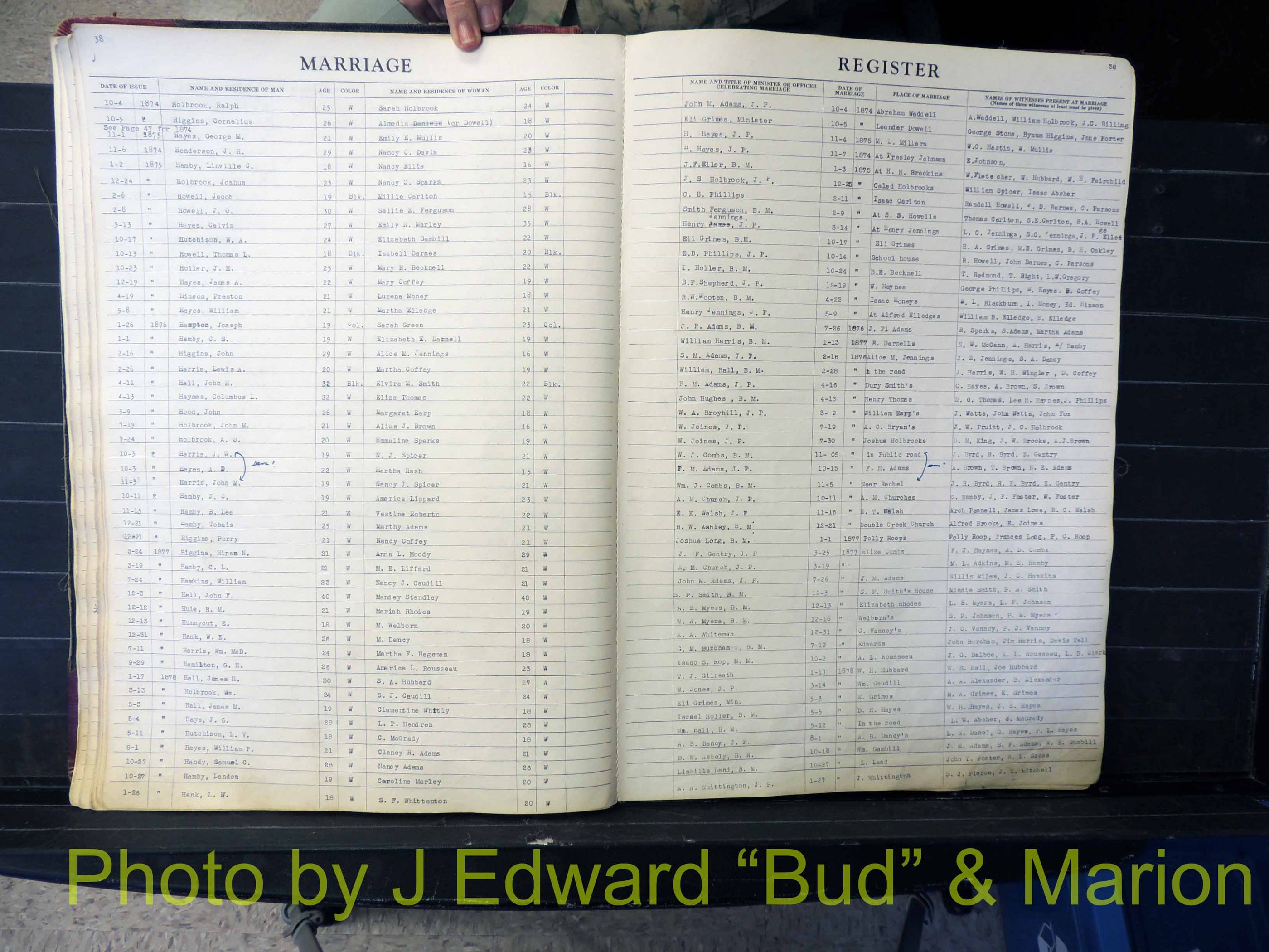 Wilkes Co, NC, Marriage Book 1, 1870-1940 (139).JPG