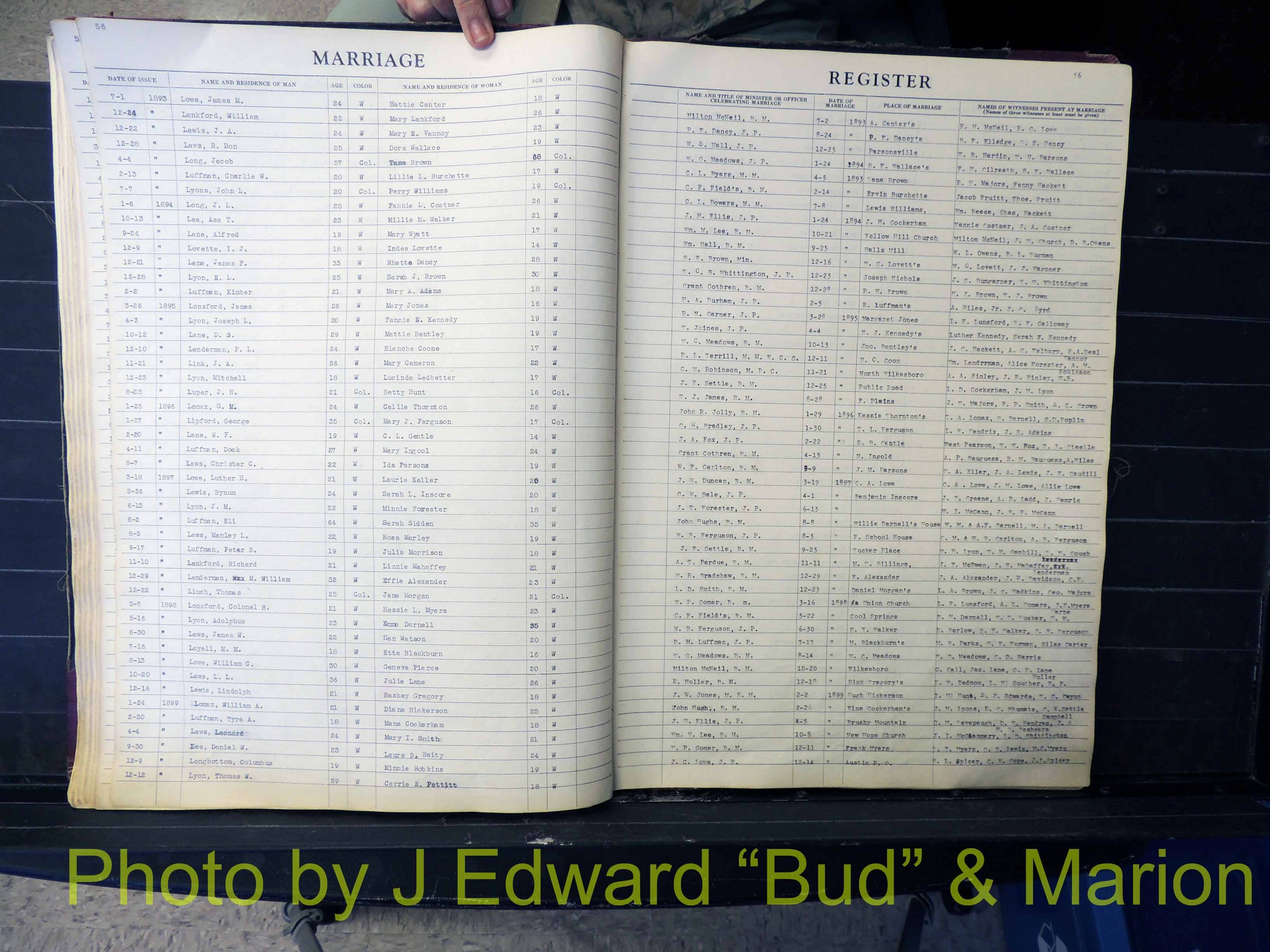 Wilkes Co, NC, Marriage Book 1, 1870-1940 (157).JPG