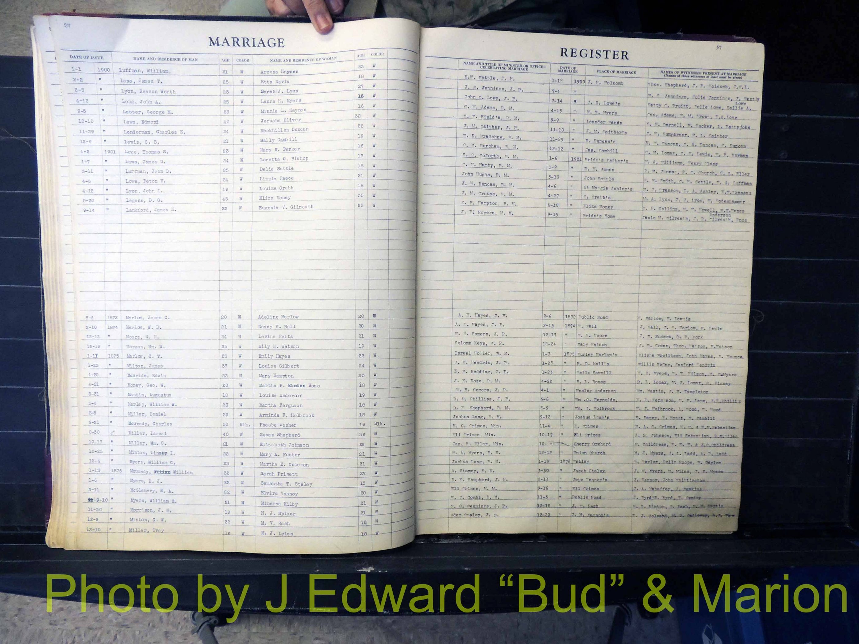 Wilkes Co, NC, Marriage Book 1, 1870-1940 (158).JPG