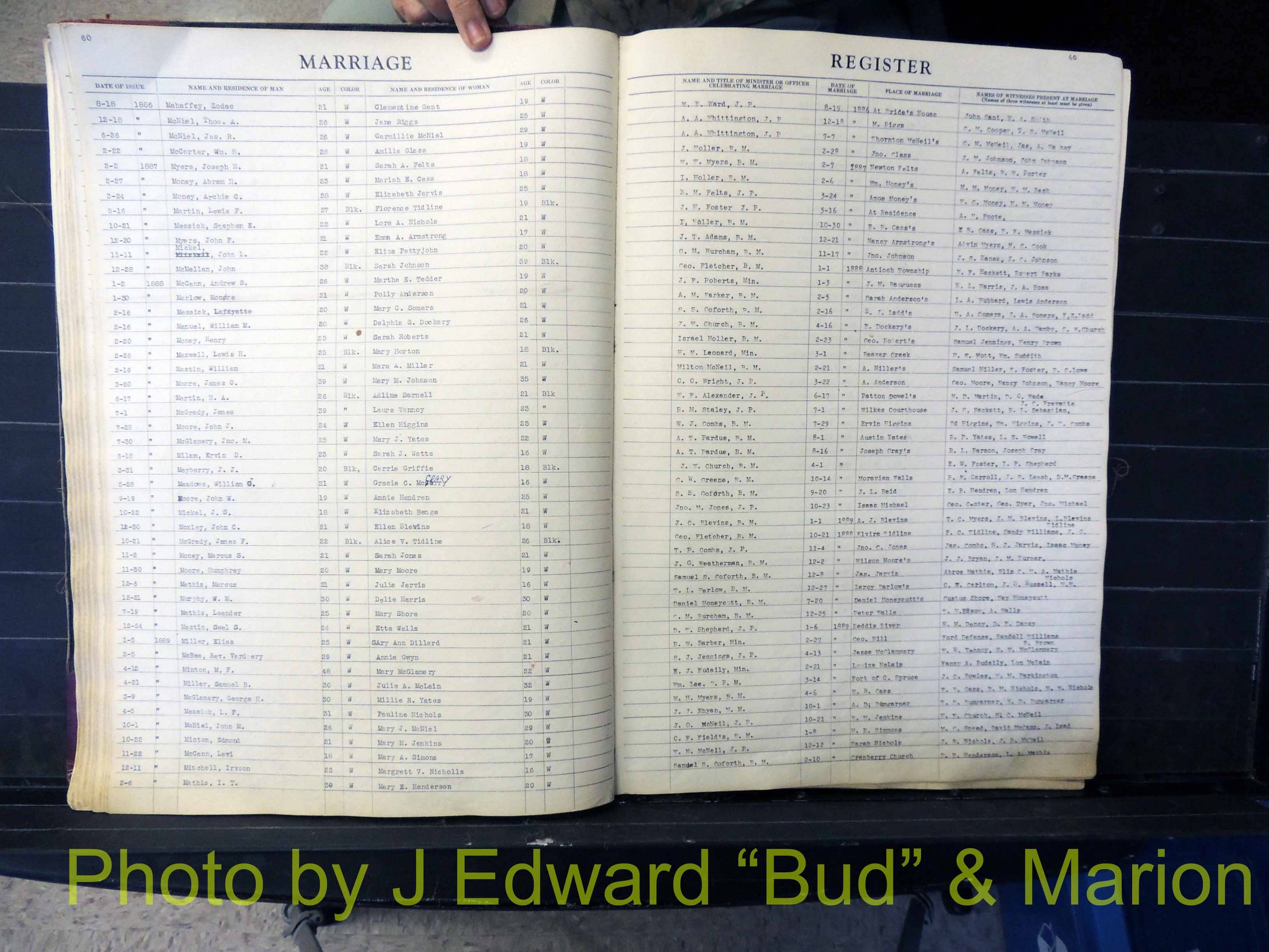 Wilkes Co, NC, Marriage Book 1, 1870-1940 (161).JPG