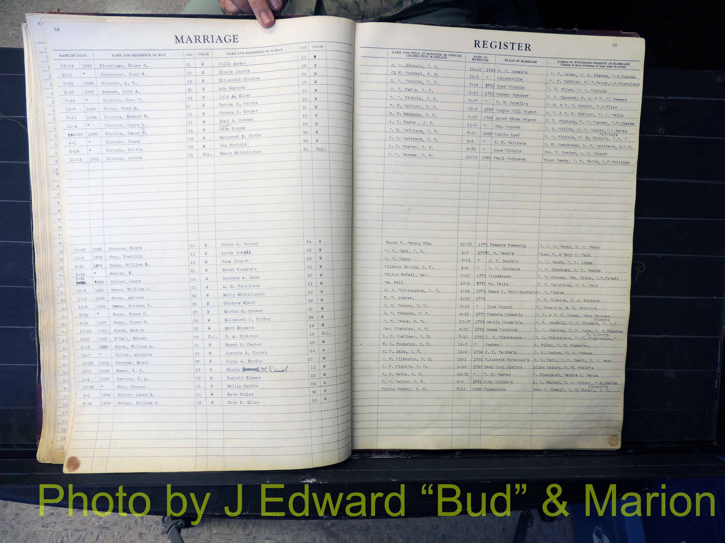 Wilkes Co, NC, Marriage Book 1, 1870-1940 (167).JPG