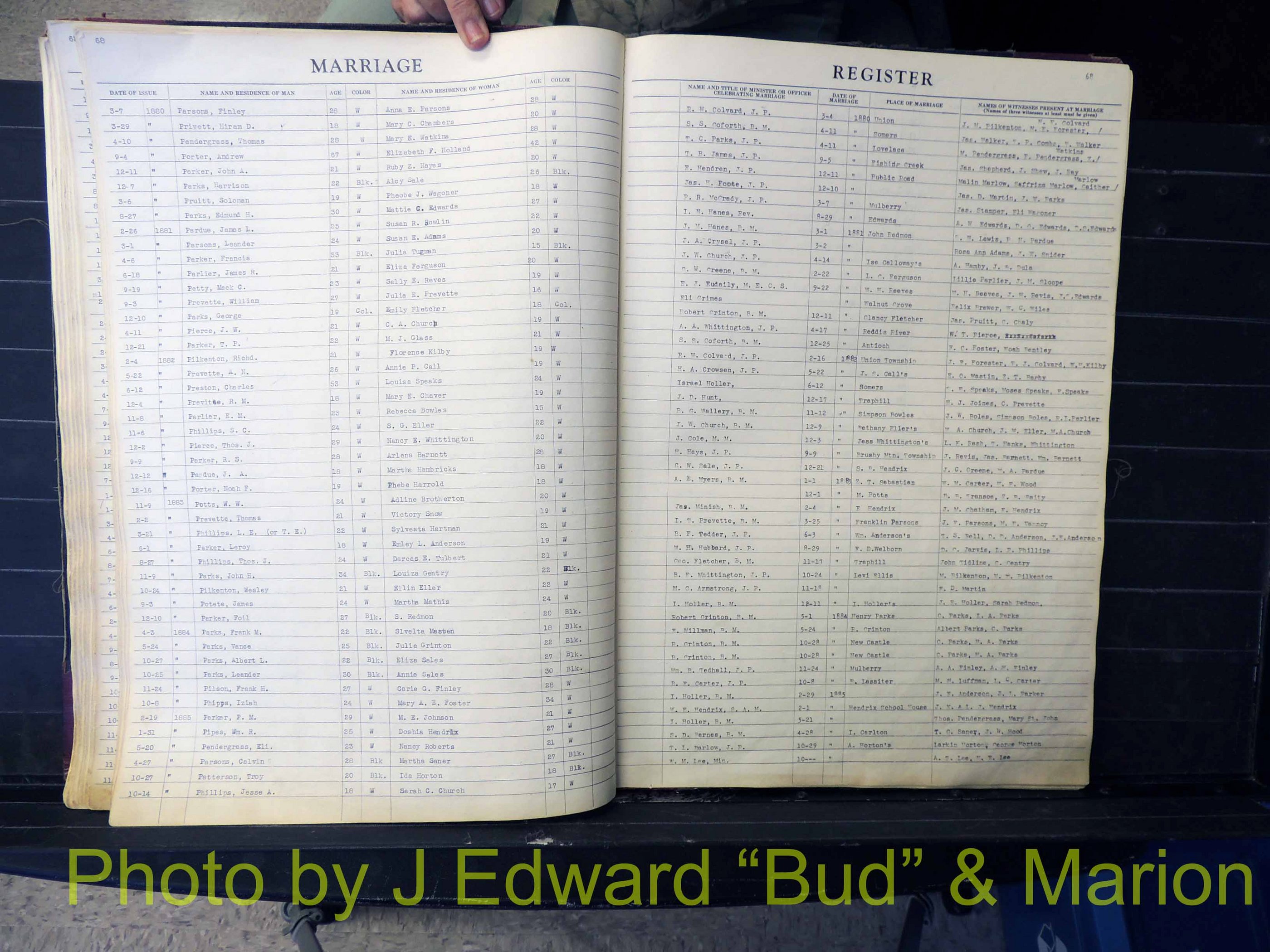 Wilkes Co, NC, Marriage Book 1, 1870-1940 (169).JPG