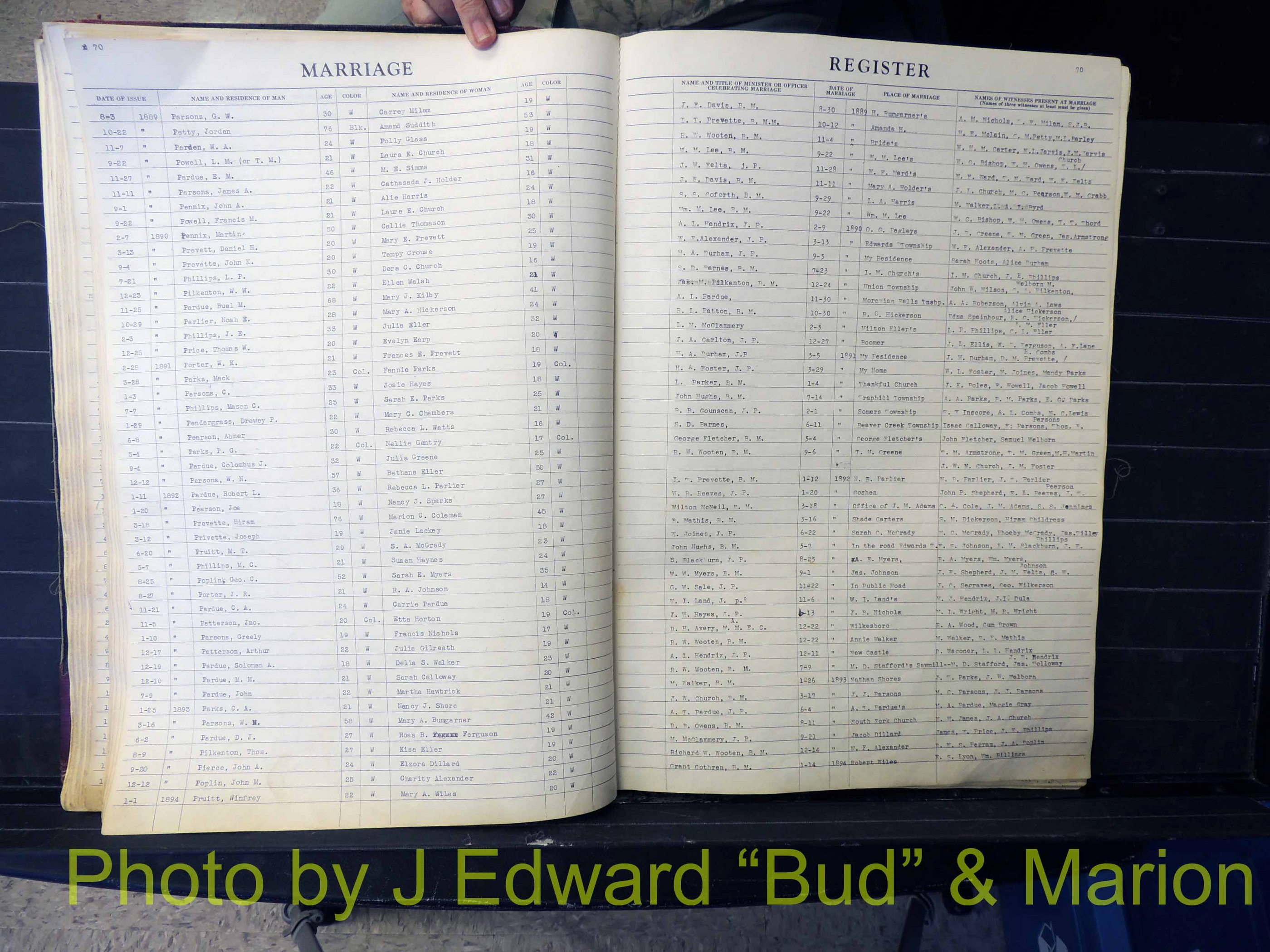 Wilkes Co, NC, Marriage Book 1, 1870-1940 (171).JPG