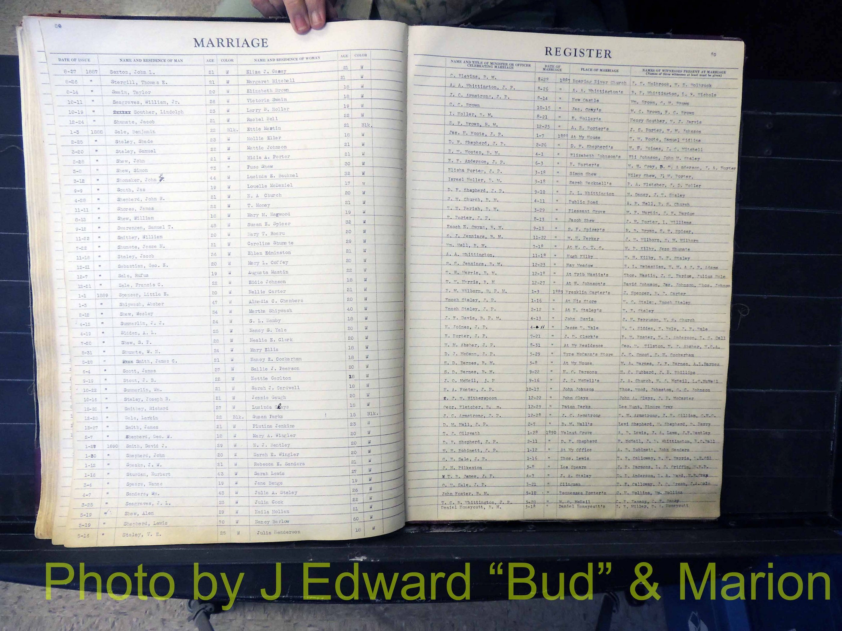 Wilkes Co, NC, Marriage Book 1, 1870-1940 (181).JPG