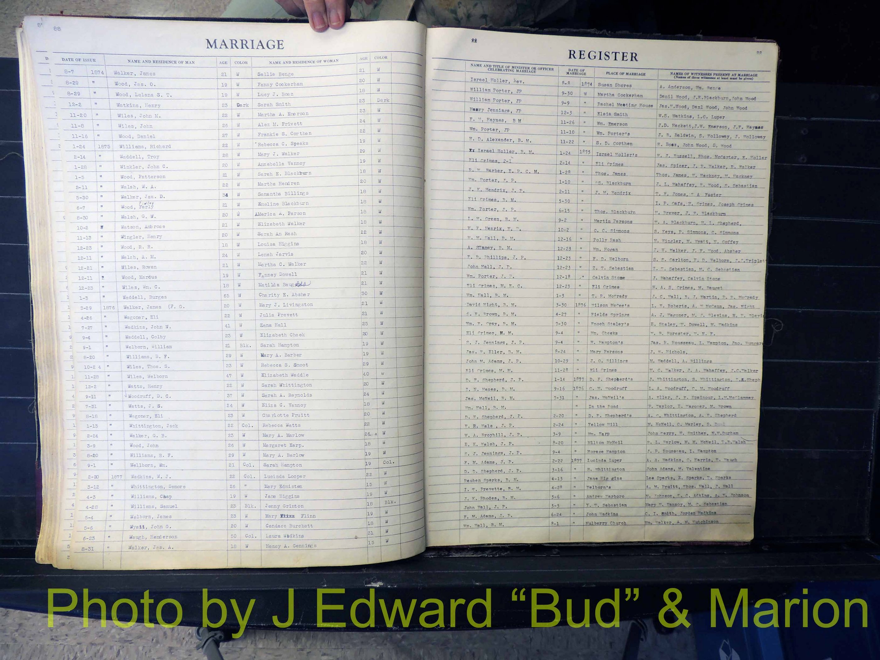 Wilkes Co, NC, Marriage Book 1, 1870-1940 (189).JPG