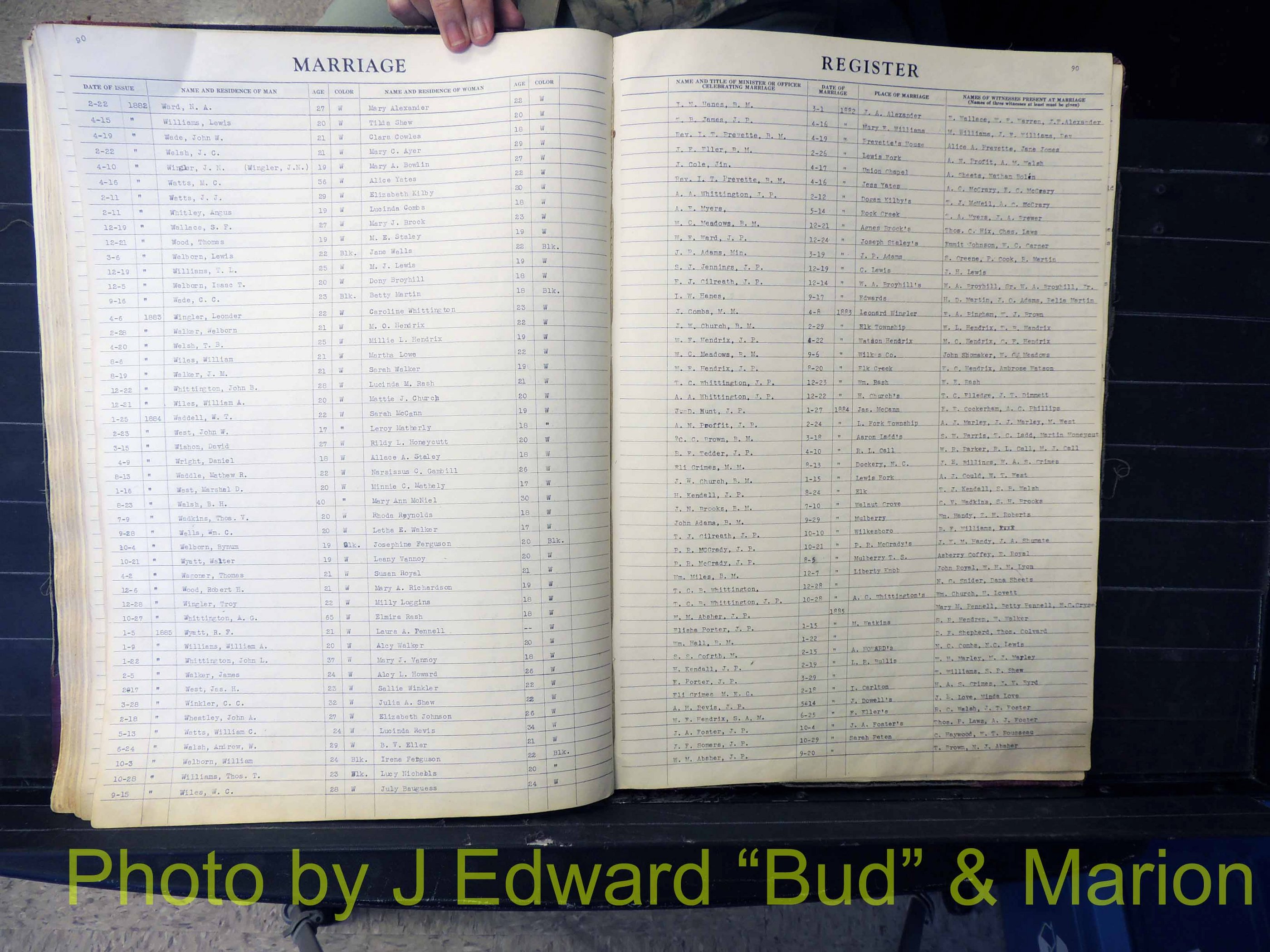 Wilkes Co, NC, Marriage Book 1, 1870-1940 (191).JPG