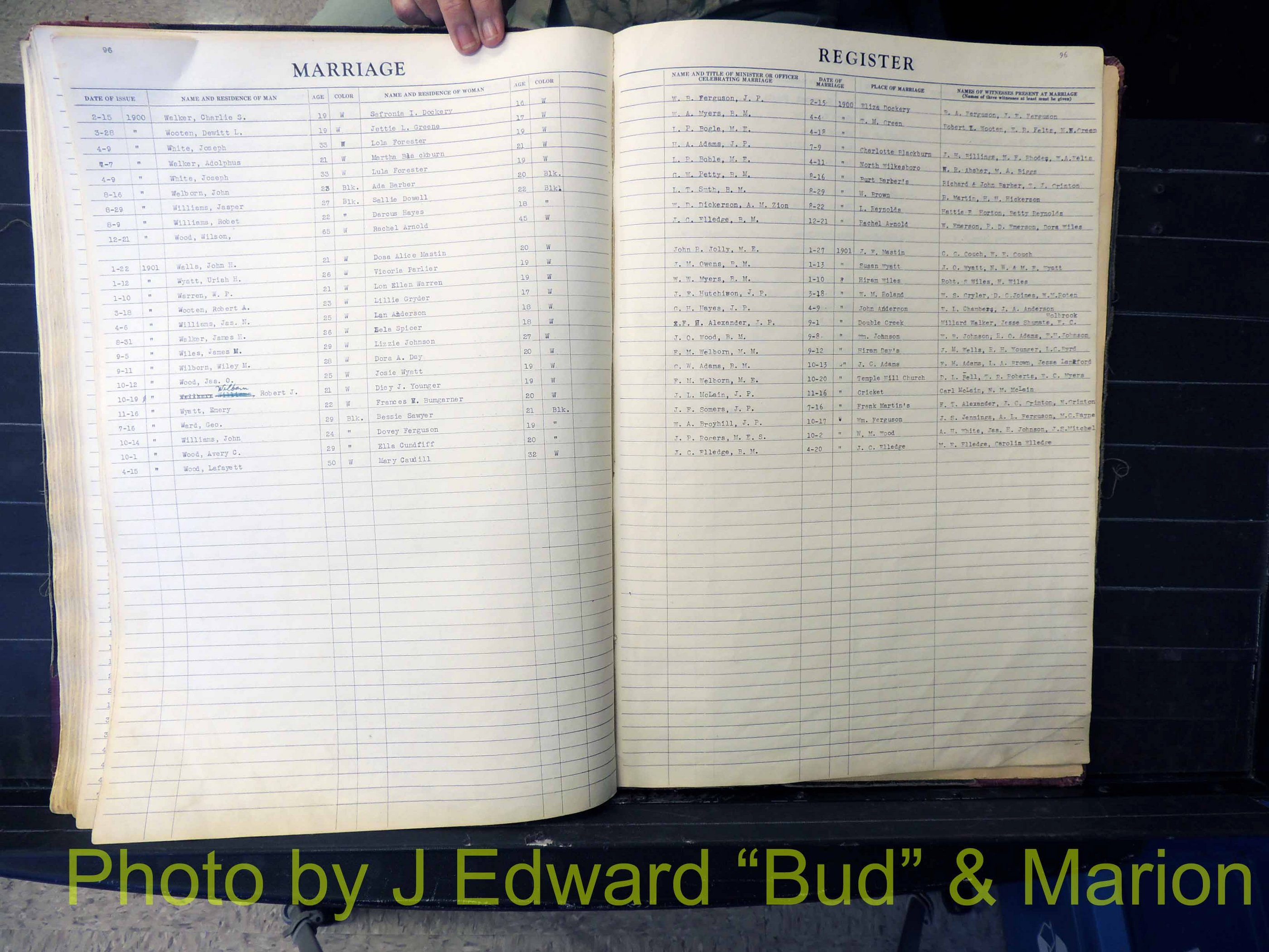 Wilkes Co, NC, Marriage Book 1, 1870-1940 (197).JPG